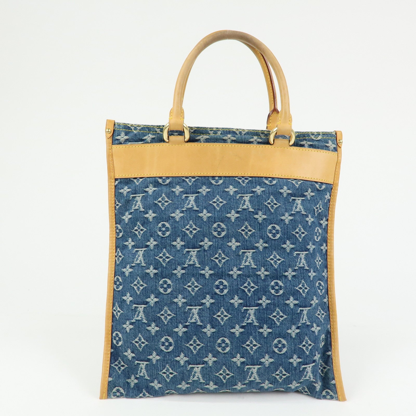 Louis Vuitton Monogram Denim Flat Shopper Tote Bag M95018