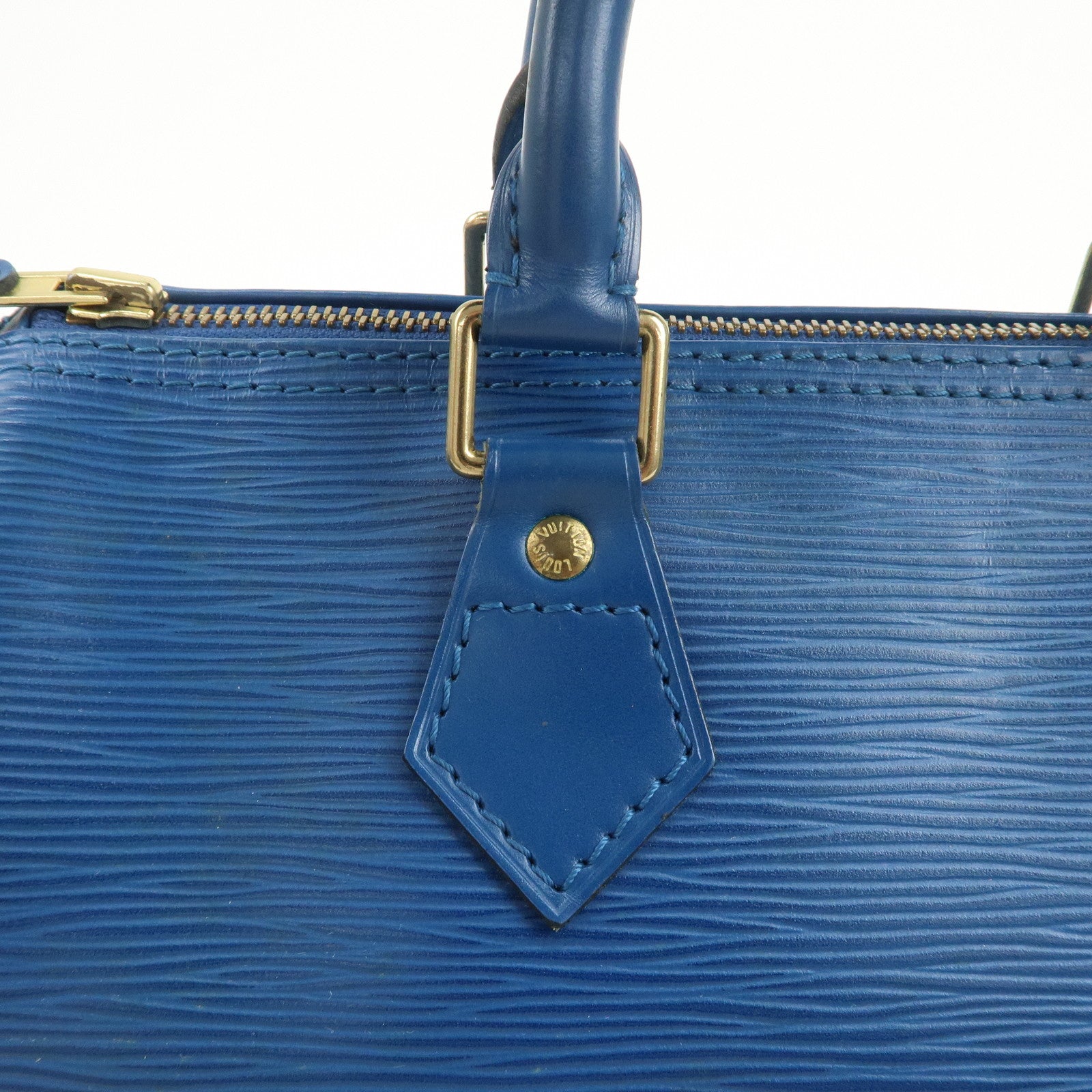Louis Vuitton Epi Speedy 25 Hand Bag Boston Bag Toledo Blue M43015