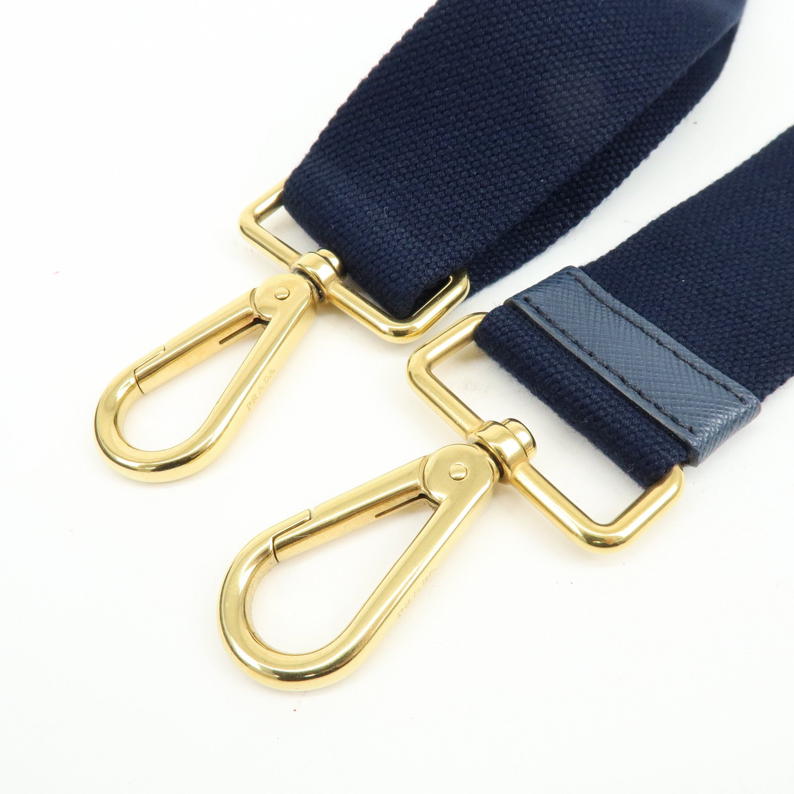 PRADA Canapa Mini Canvas 2Way Bag Hand Bag Navy 1BG439