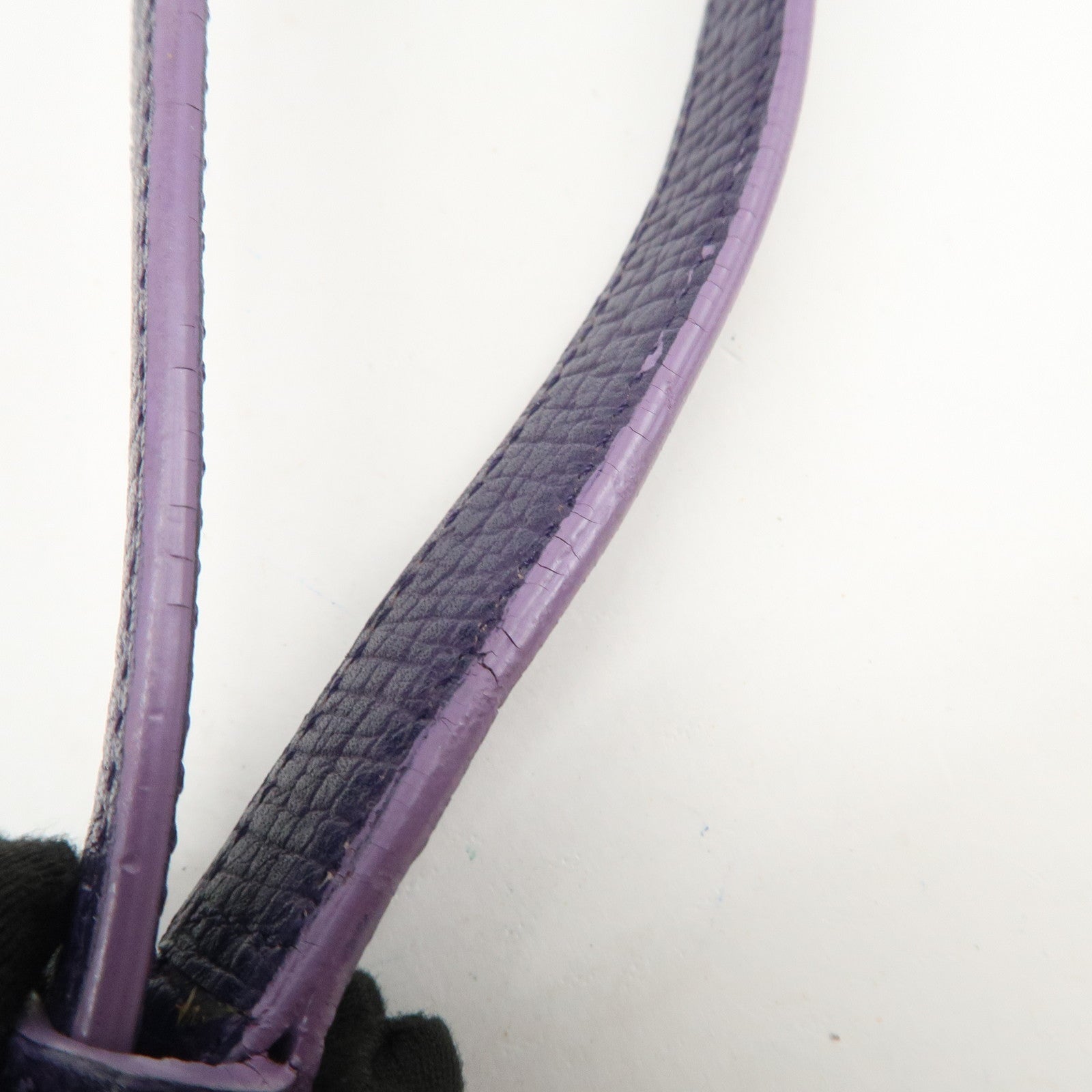 LOEWE Leather Shoulder Bag Hand Bag Purple