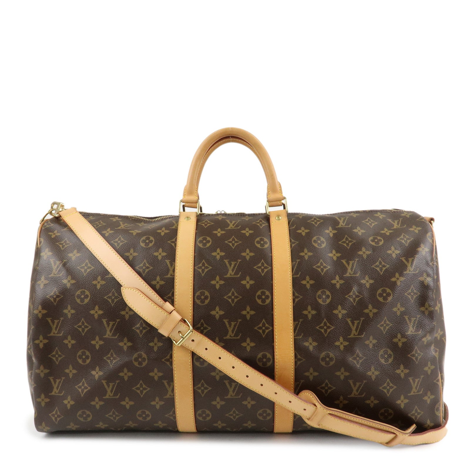 Louis Vuitton Monogram Keep All Bandouliere 55 Bag Brown M41414