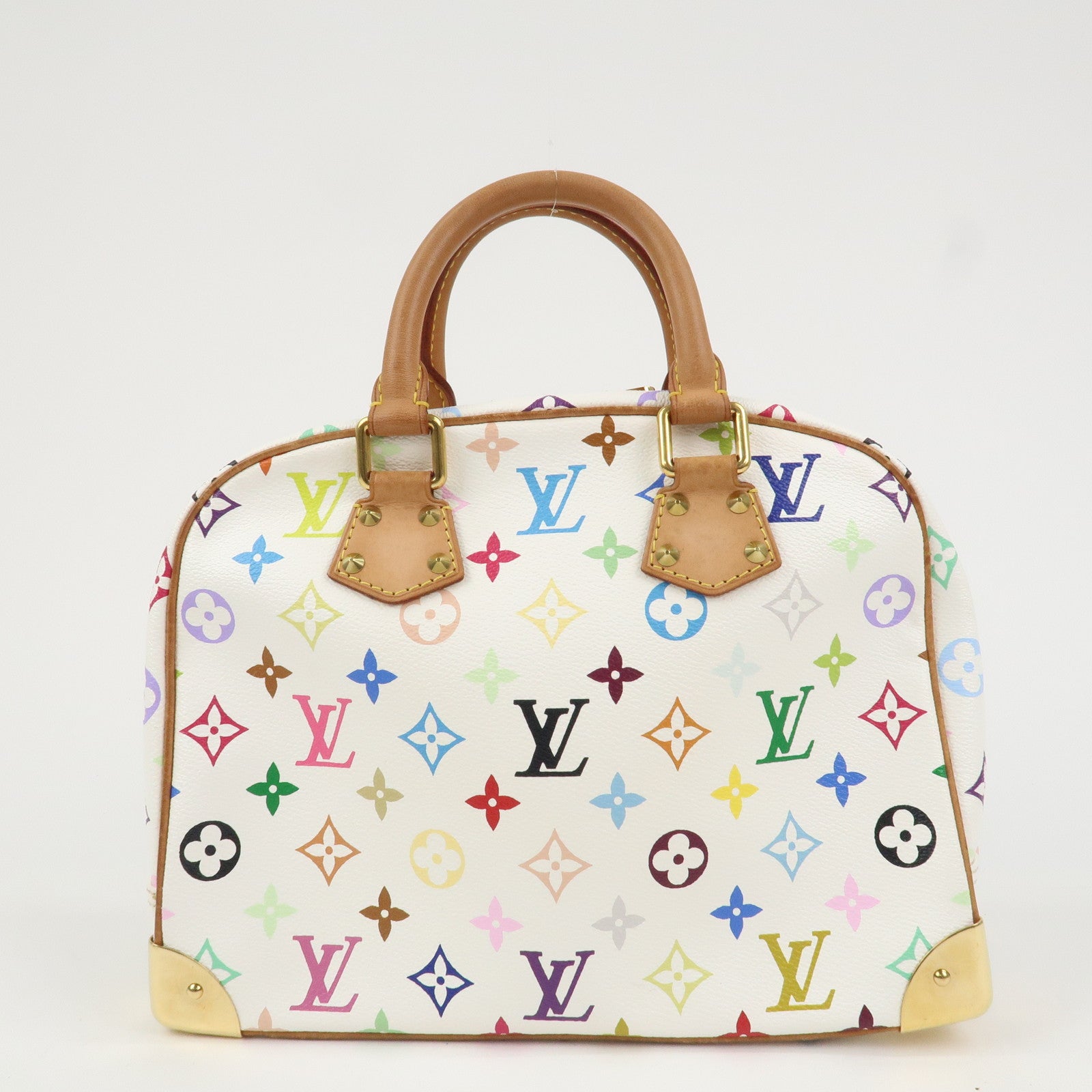 Louis Vuitton Monogram Multicolor Trouville Hand Bag Blanc M92663