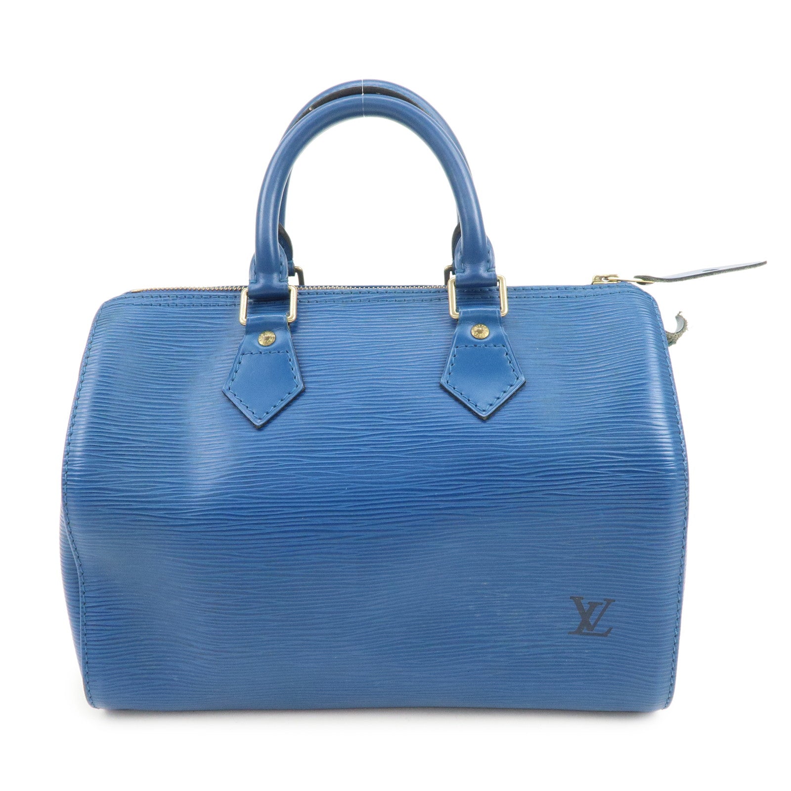 Louis Vuitton Epi Speedy 25 Hand Bag Boston Bag Toledo Blue M43015