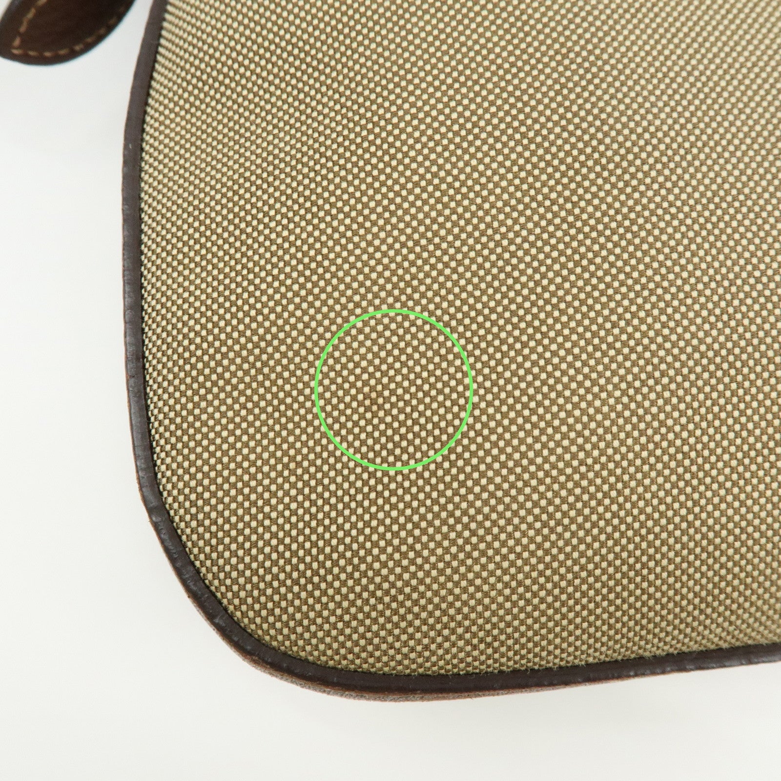 PRADA Logo Jacguard Leather Shoulder Bag Crossbody Bag Brown