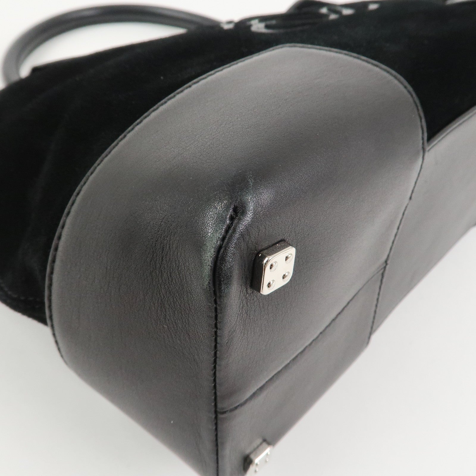 LOEWE Anagram Leather 2WAY Bag Shoulder Bag Hand Bag Black