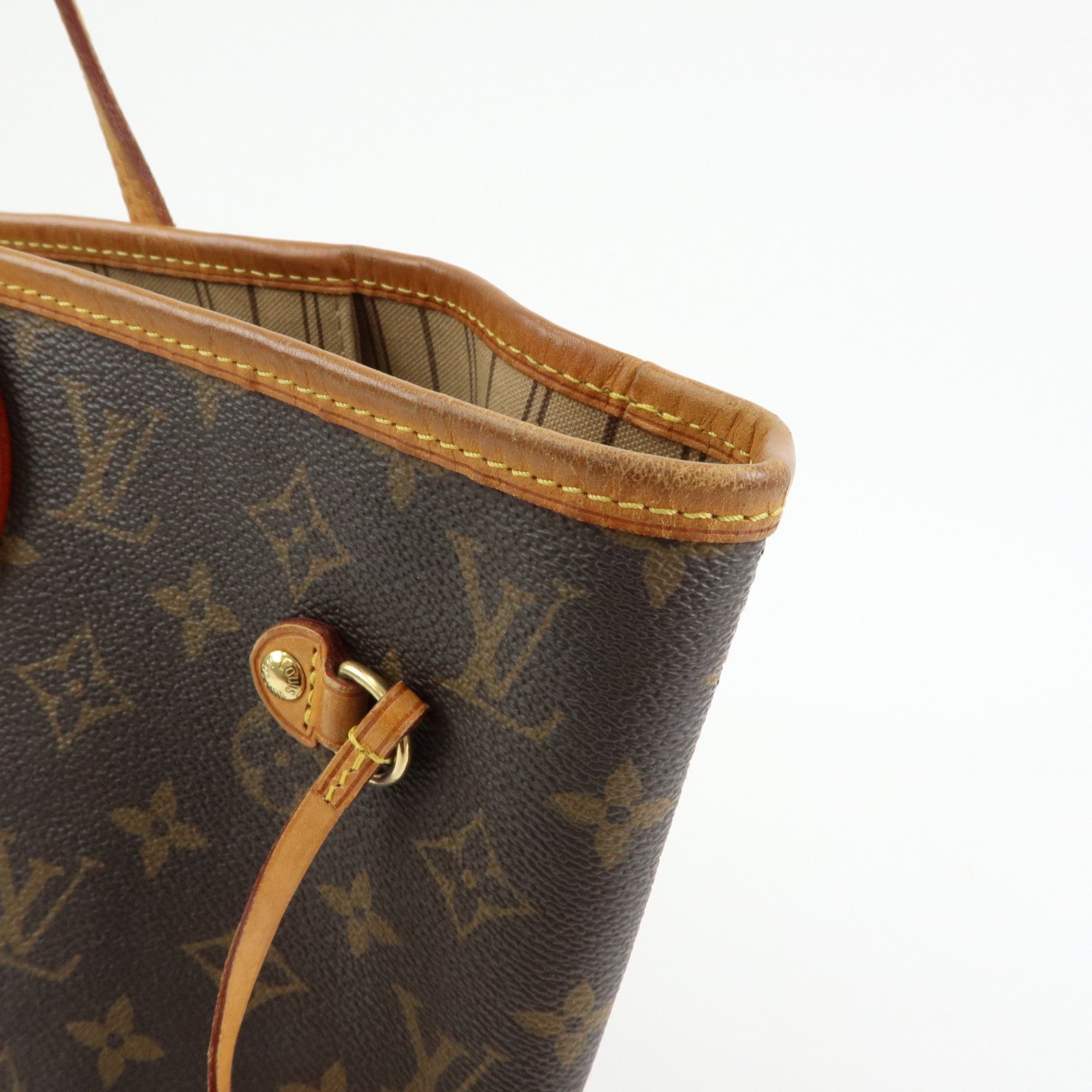Louis Vuitton Monogram Neverfull MM Tote Shoulder Bag Brown M40156