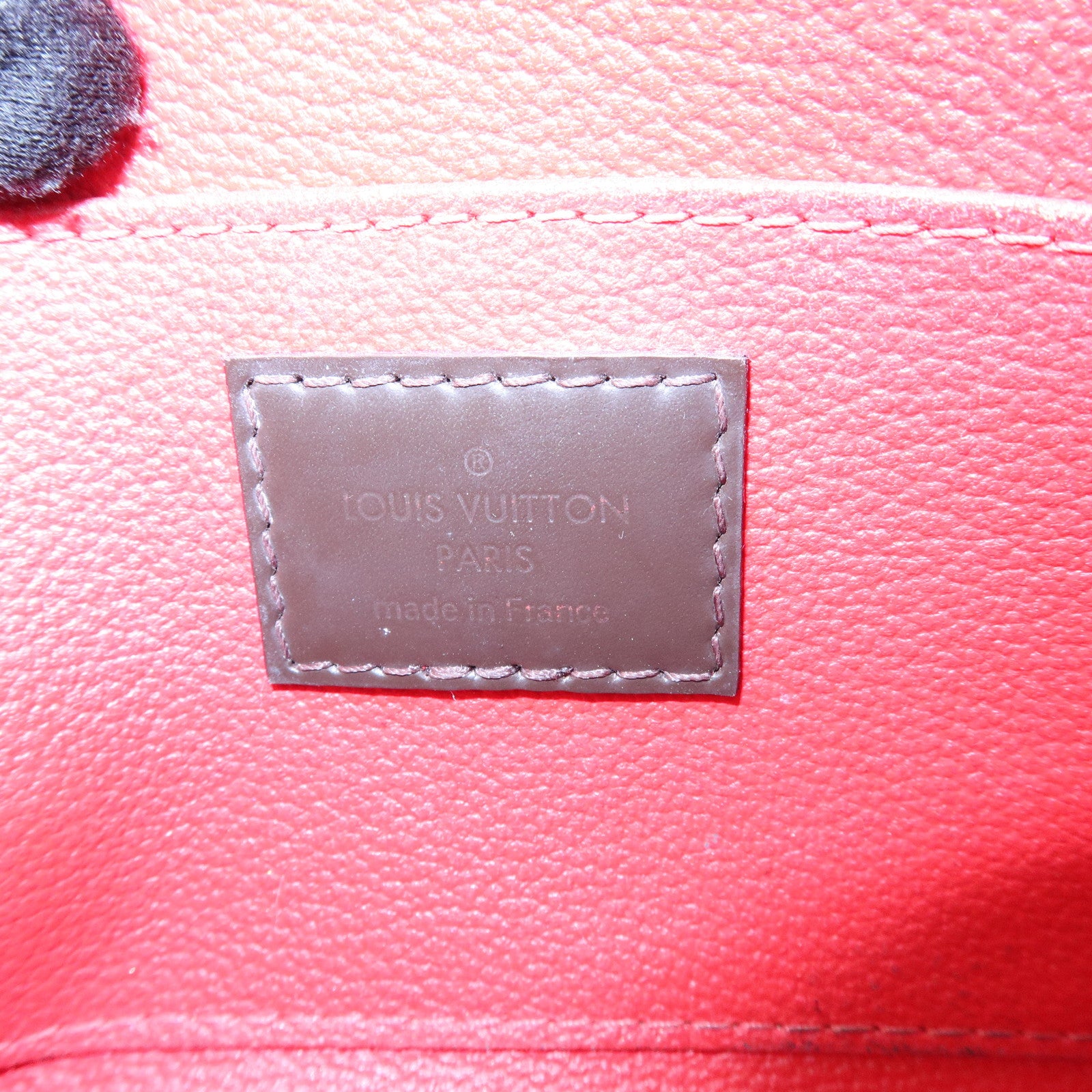 Louis Vuitton Damier Ebene Pochette Cosmetic PM Pouch Brown N47516