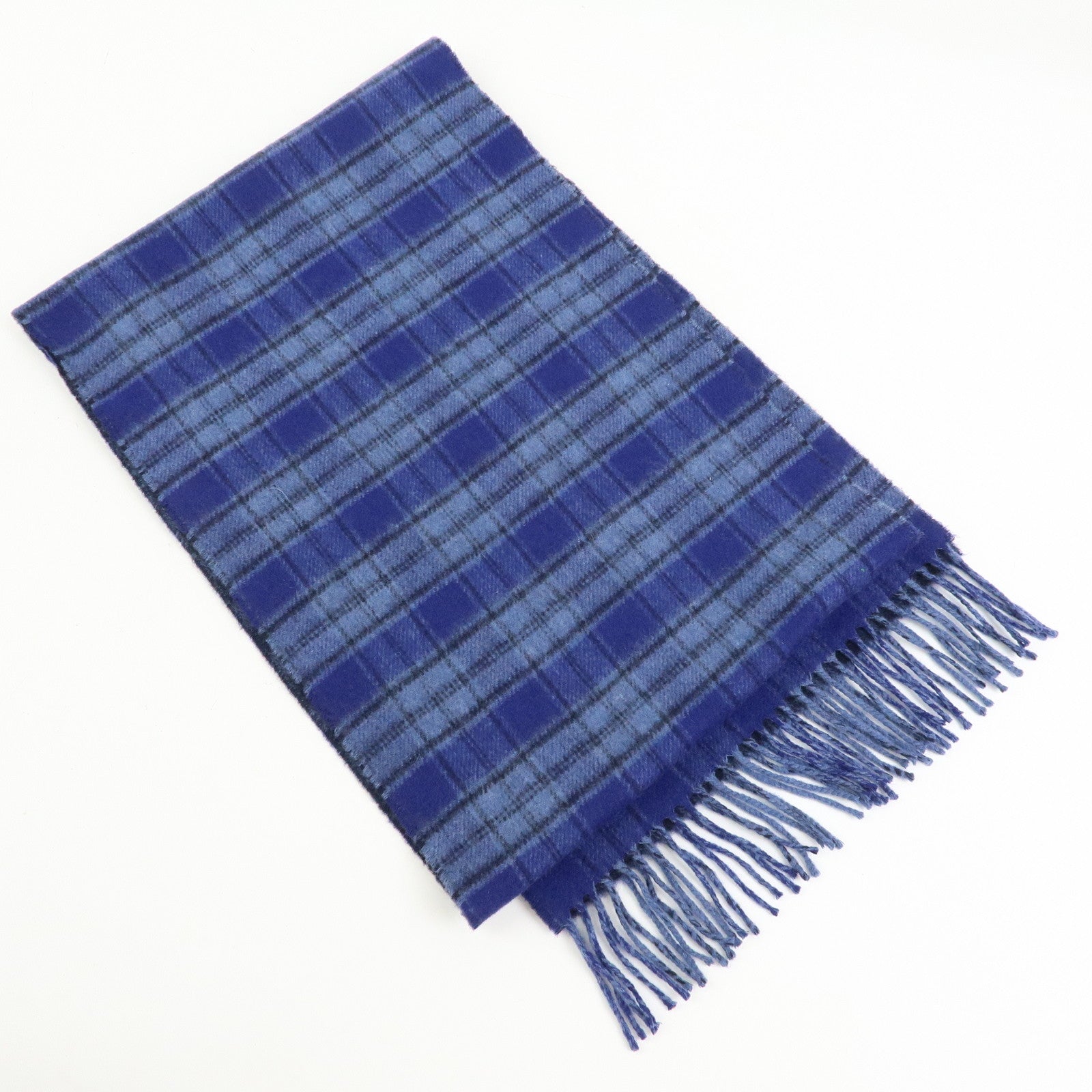 Louis Vuitton Echarpe Damier Tartan Cashmere 100% Scarf Blue M73449