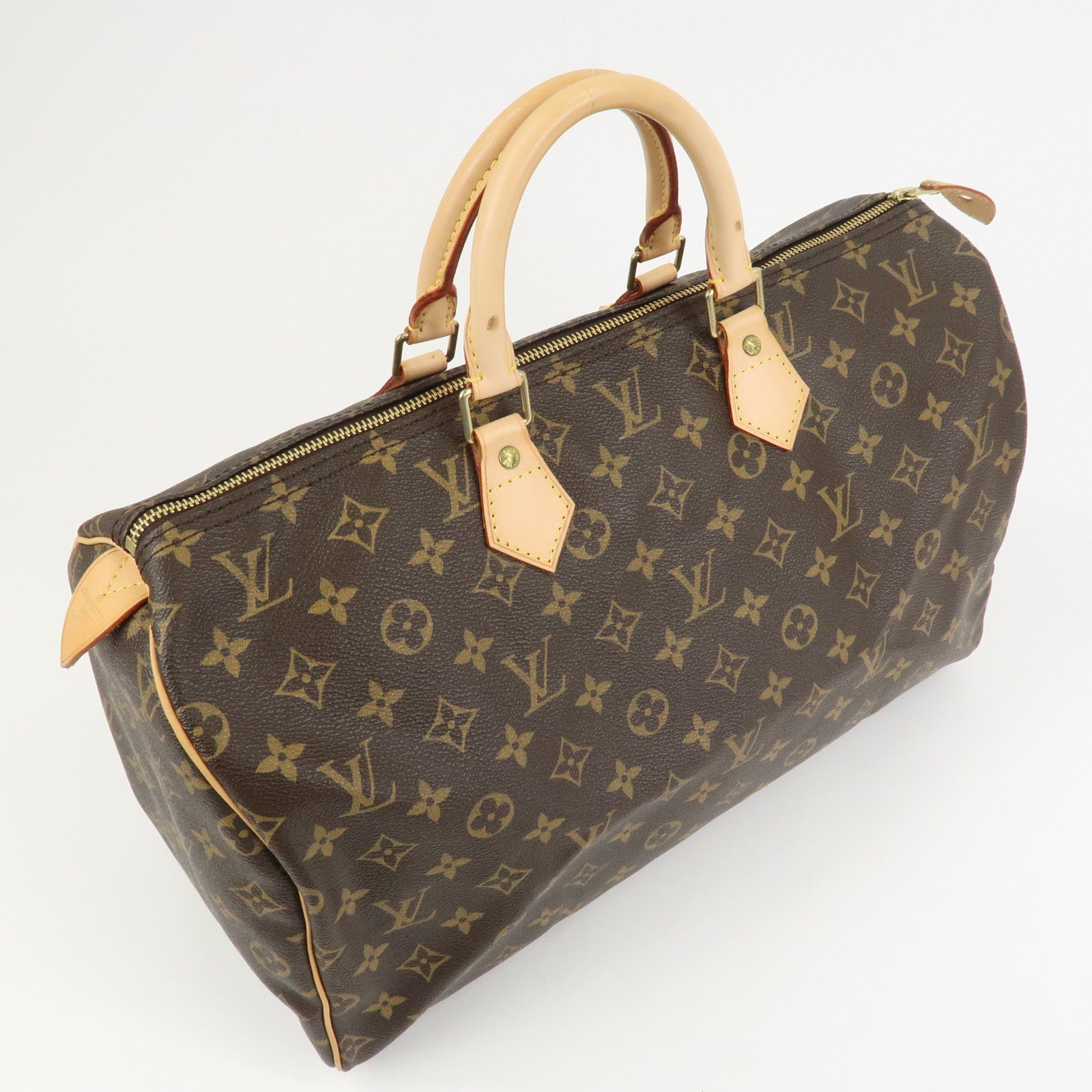 Louis Vuitton Monogram Speedy 40 Hand Bag Boston Bag Brown M41522