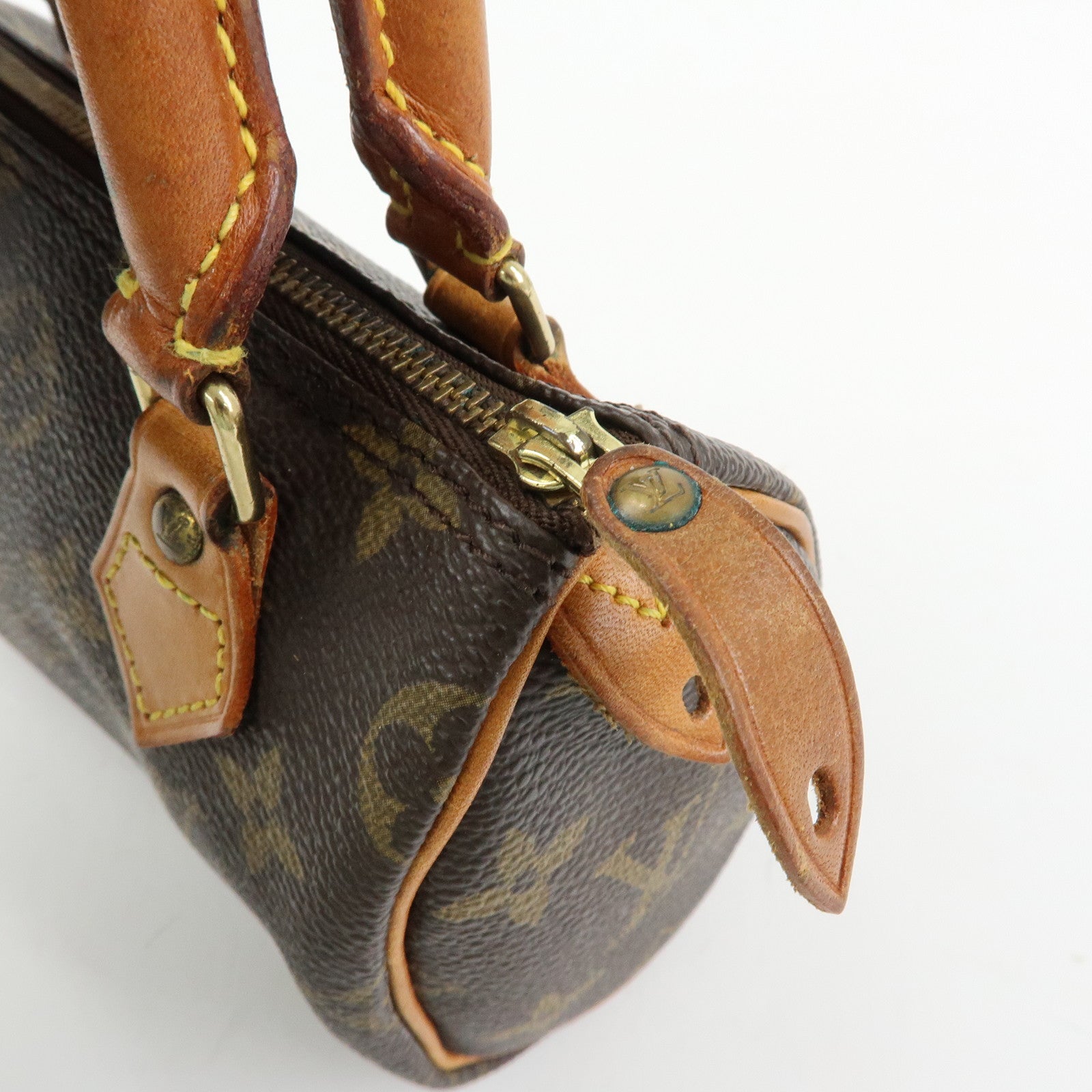 Louis Vuitton Monogram Mini Speedy Hand Bag Brown M41534