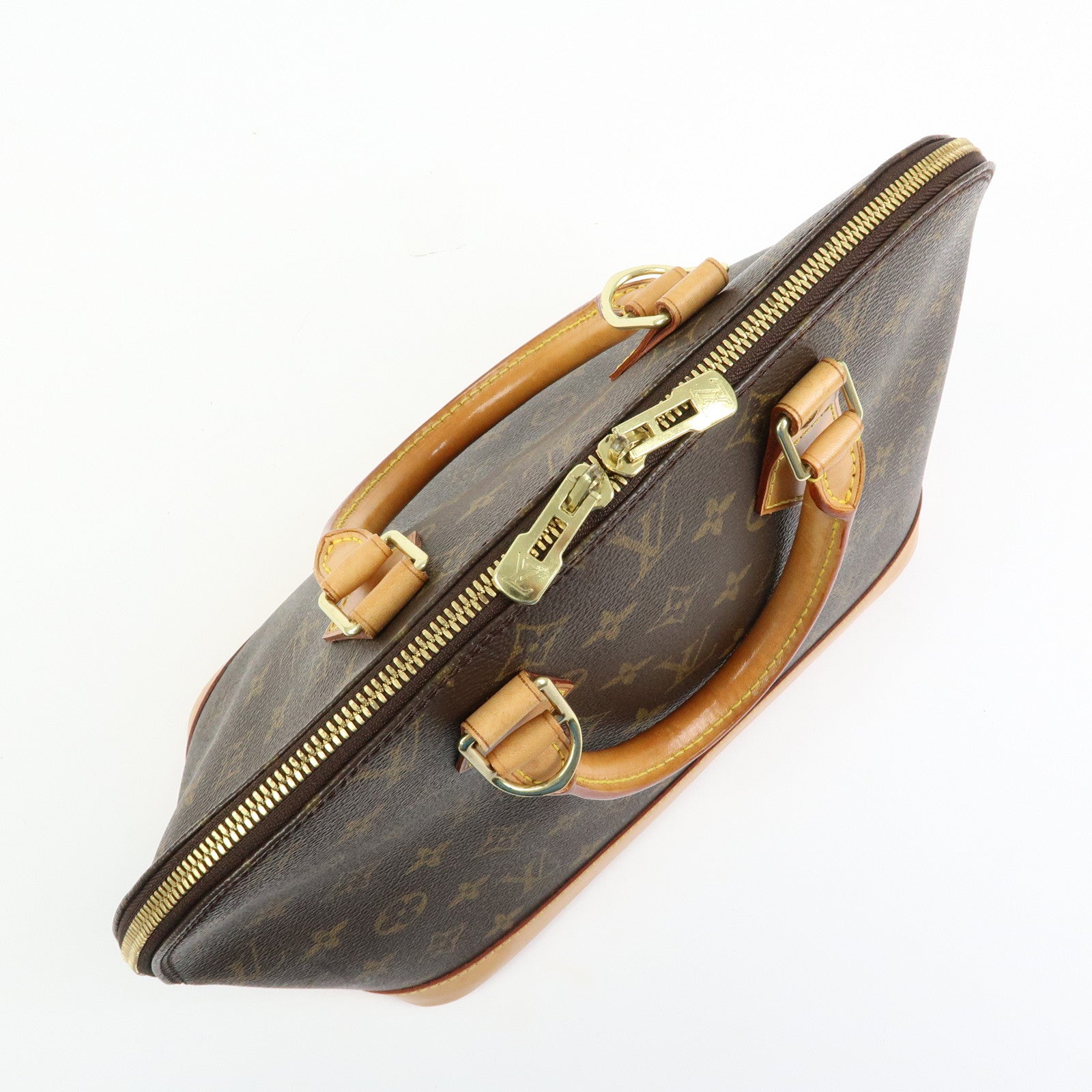 Louis Vuitton Monogram Alma Hand Bag Brown M51130