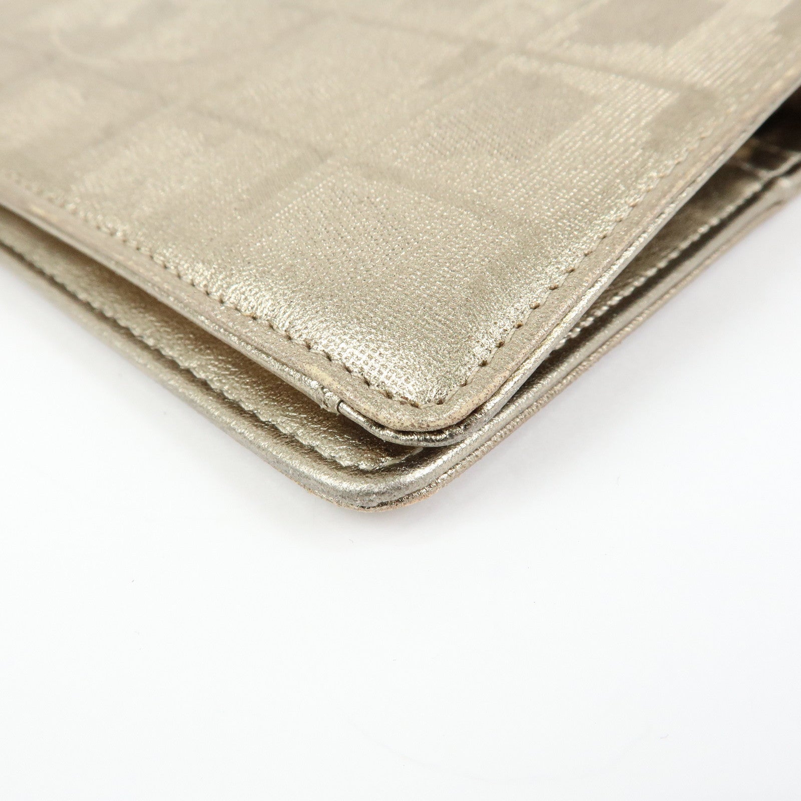 CHANEL New Travel Line Nylon Jacquard Long Wallet Gold