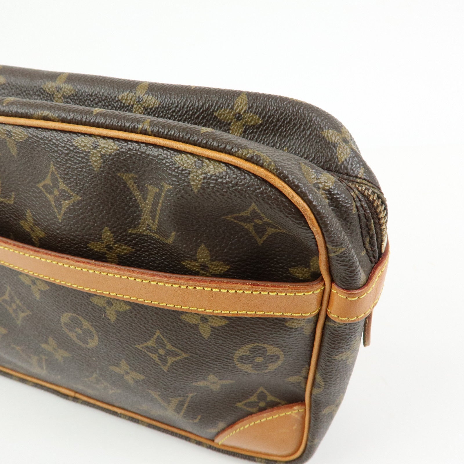 Louis Vuitton Monogram Compiegne 28 Pouch Clutch Bag Brown M51845