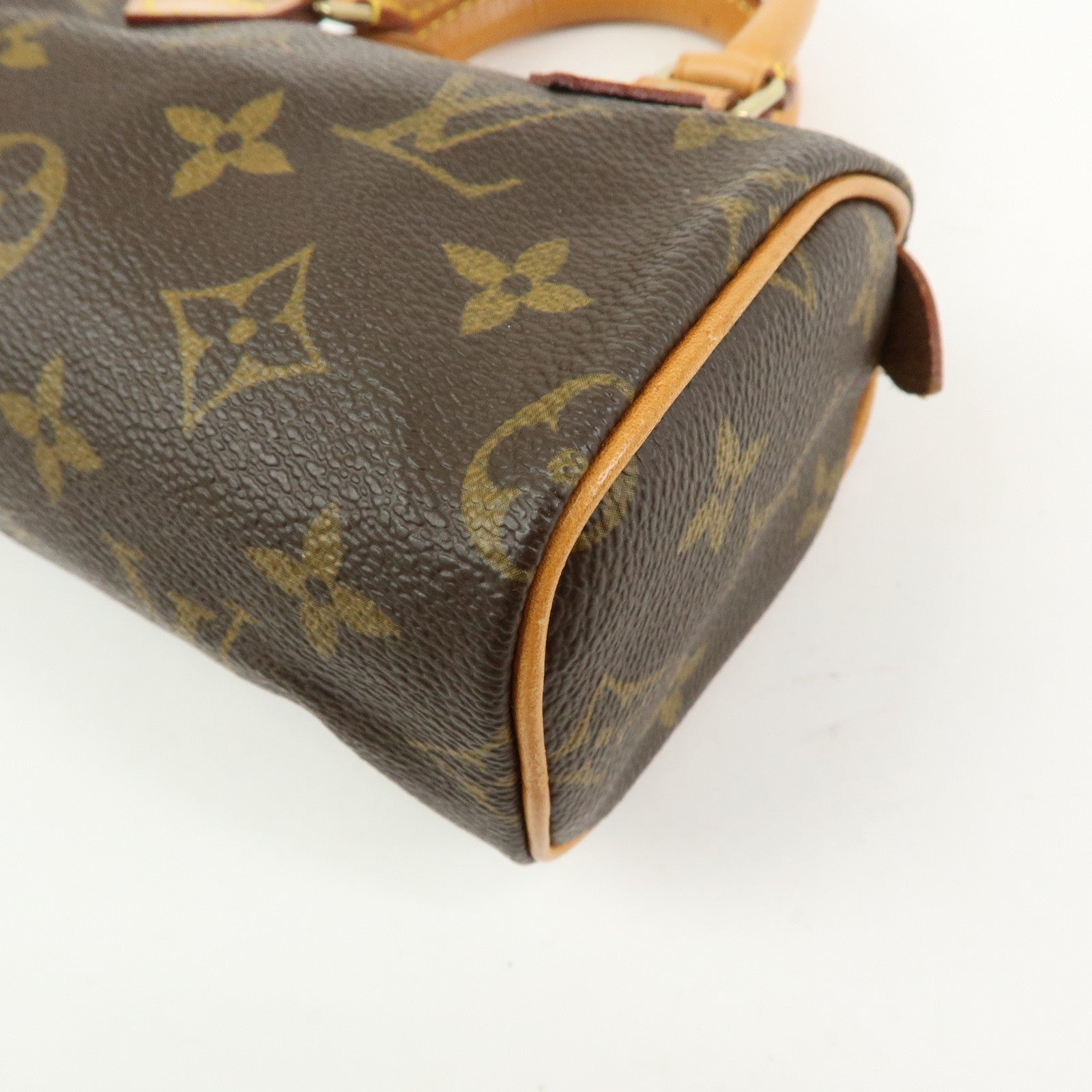Louis Vuitton Monogram Mini Speedy Hand Bag & Strap Brown M41534