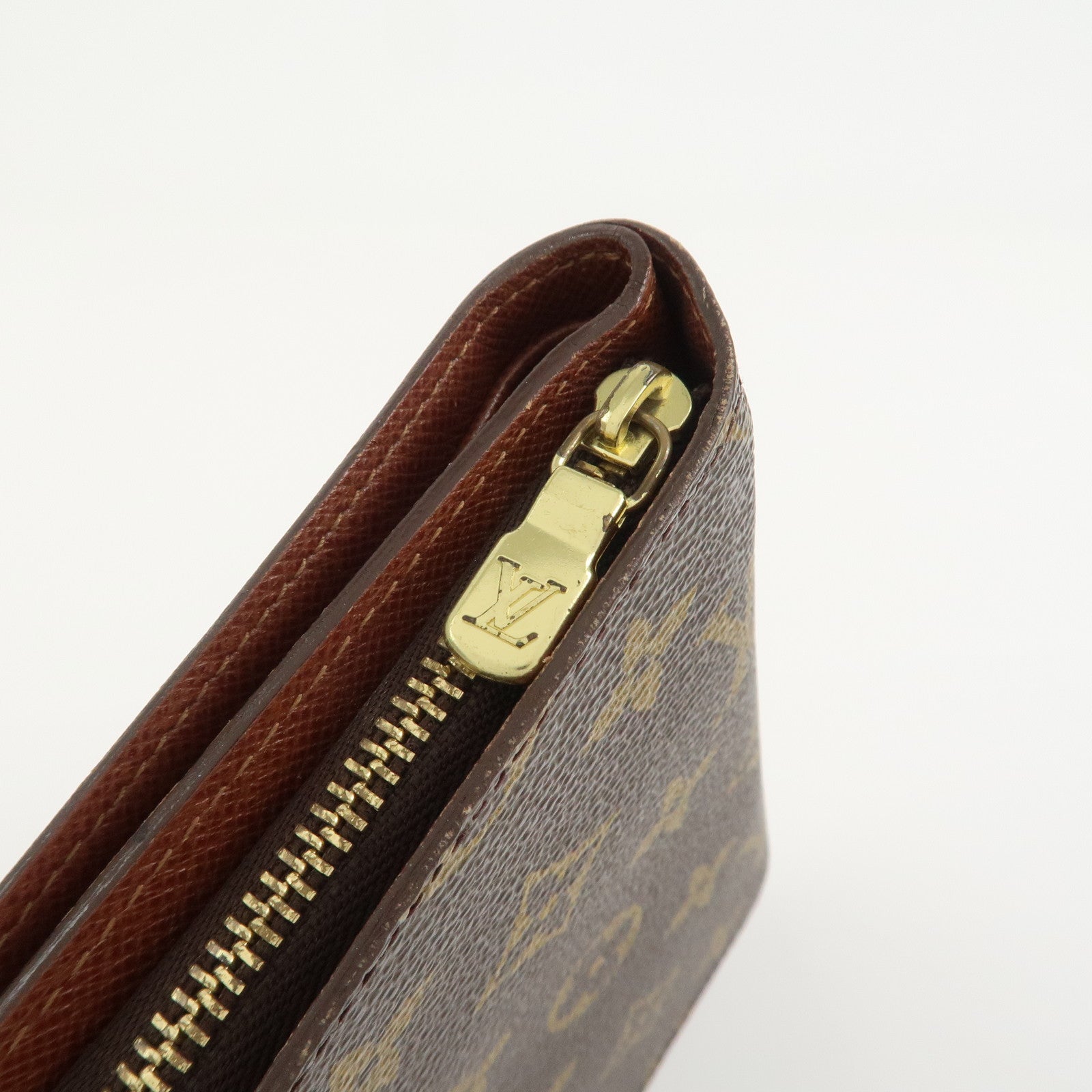 Louis Vuitton Monogram Porte Papier Zip Wallet Brown M61207