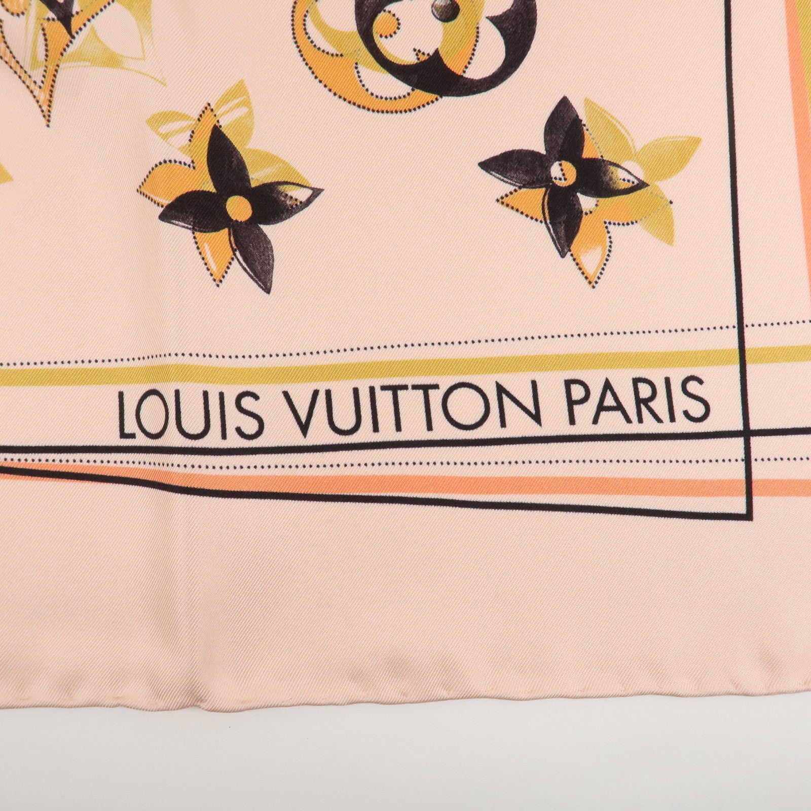 Louis Vuitton Monogram Silk 100% Scarf Pink Ｍ79267