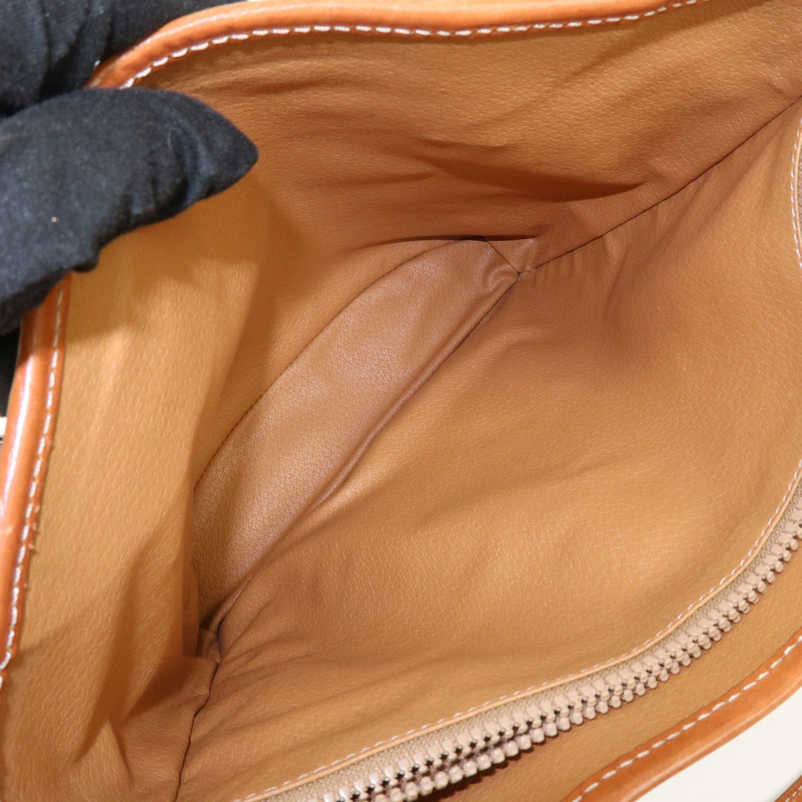 CELINE Macadam PVC Leather Tote Bag Hand Bag Shoulder Bag Brown