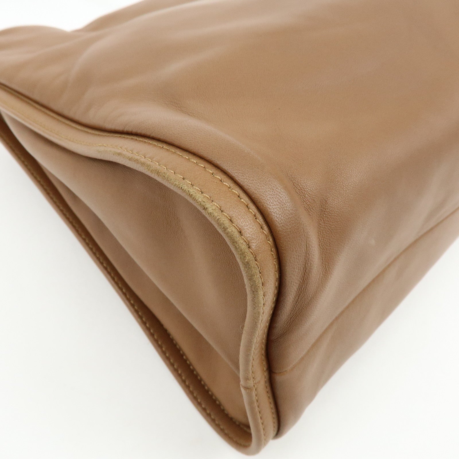 LOEWE Anagram Nappa Leather Shoulder Bag Hand Bag Brown