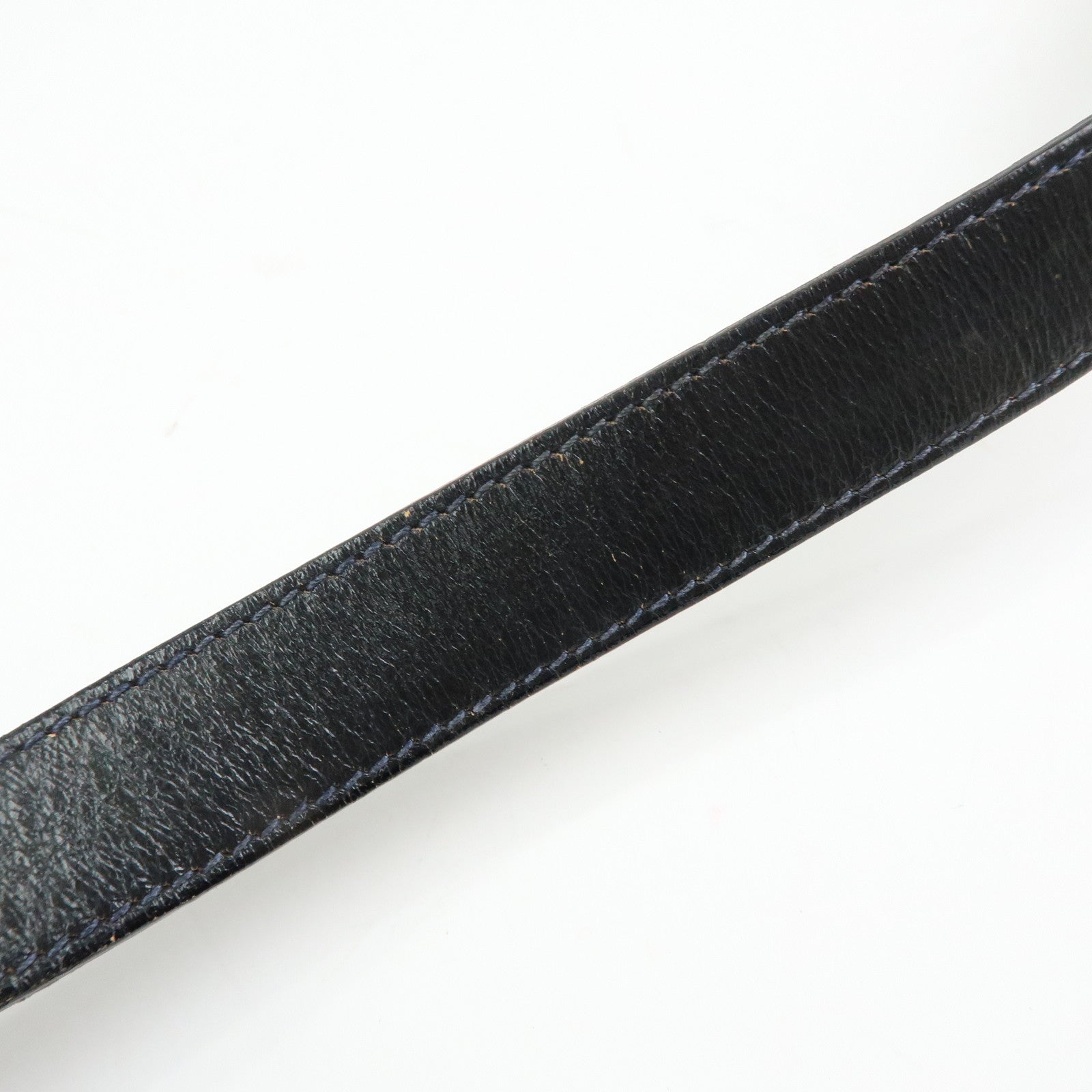 CELINE Macadam Suede Leather Shoulder Hand Bag Bag Navy