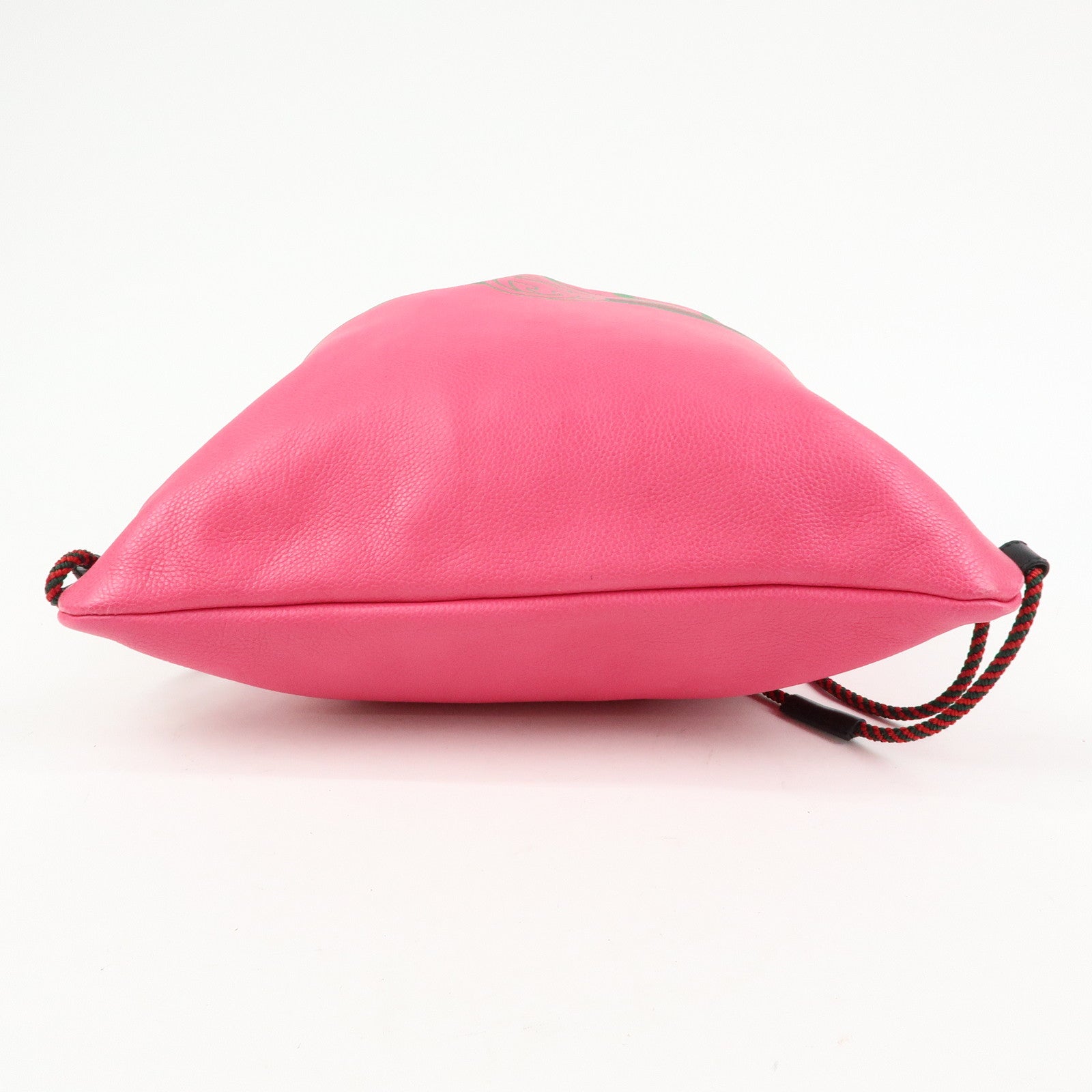 GUCCI Sherry Vintage Logo Leather Backpack Pink 516639