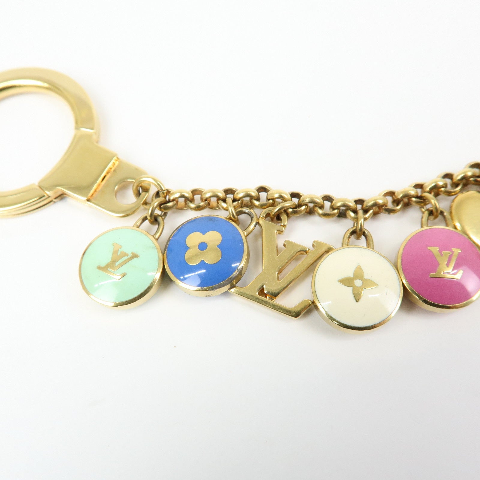 Louis Vuitton Monogram Porte Cles Chaine Pastille Bag Charm M65380