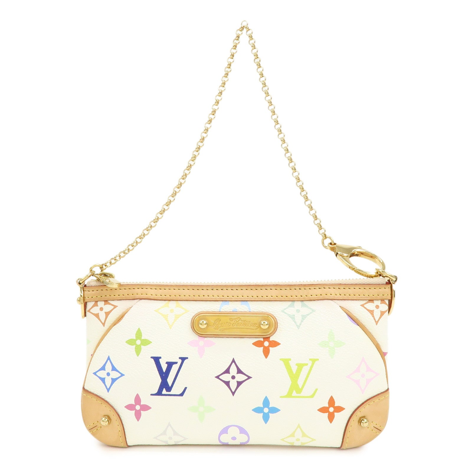 Louis Vuitton Monogram Multicolor Pochette Milla MM Blanc M60096
