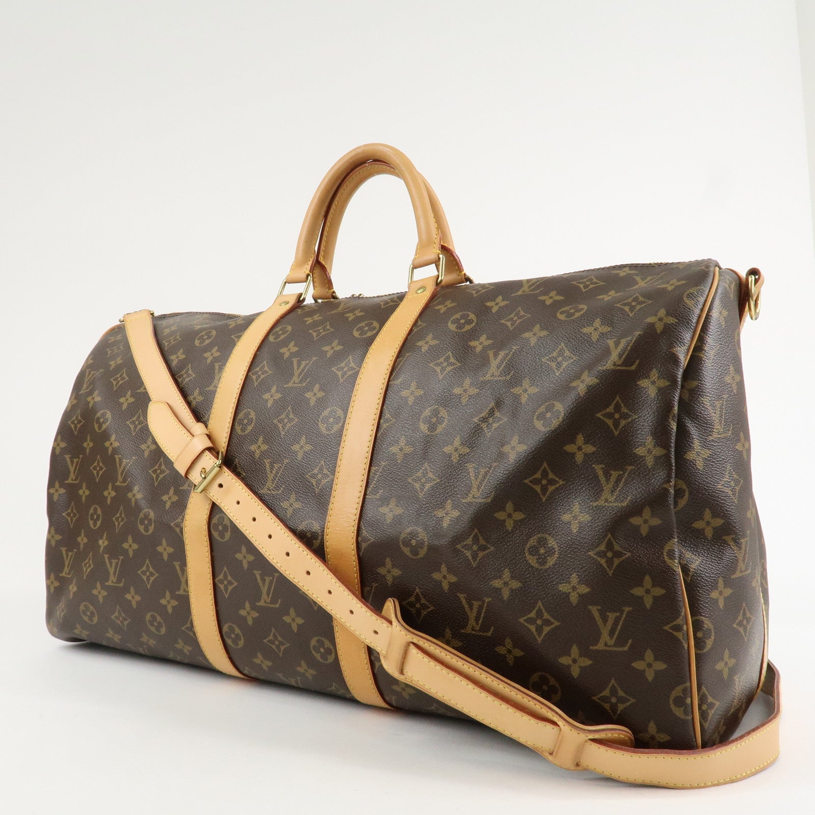 Louis Vuitton Monogram Keep All Bandouliere 55 Bag Brown M41414 Used