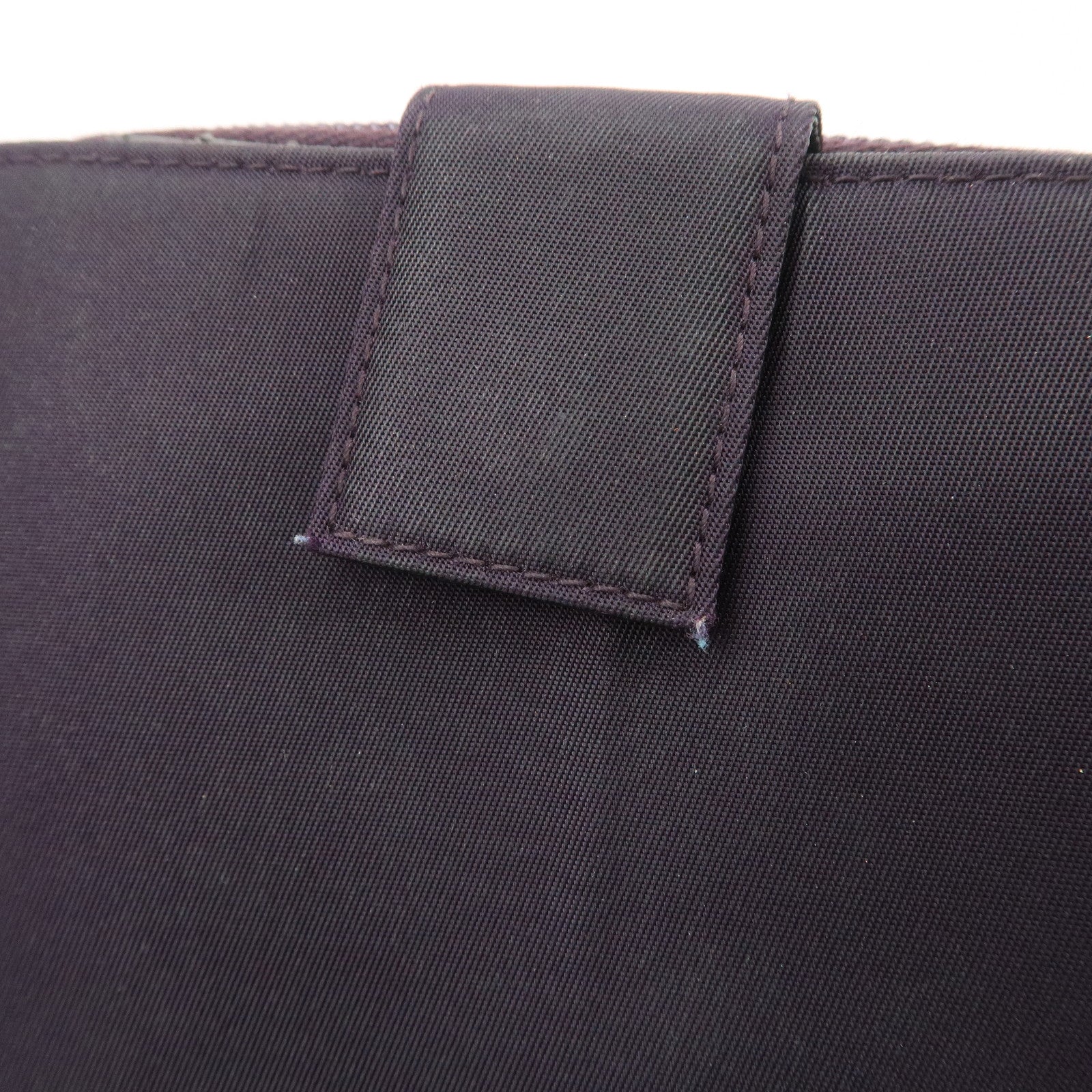 PRADA Nylon Bi-fold Round Zippy Compact Wallet Black