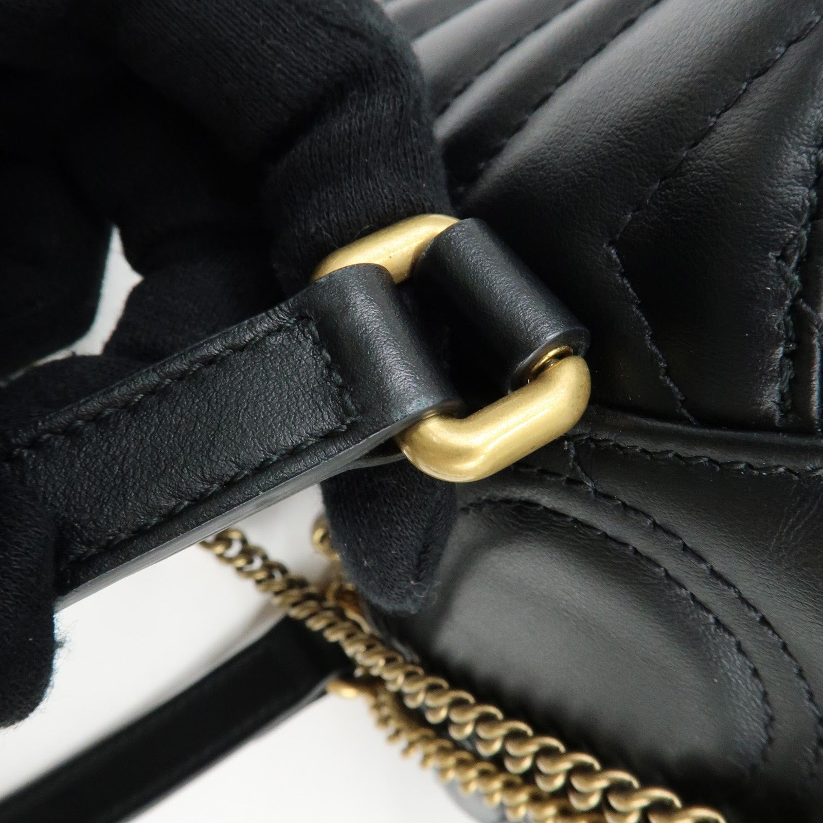 GUCCI GG Marmont Leather Backpack Rucksack Black 598594