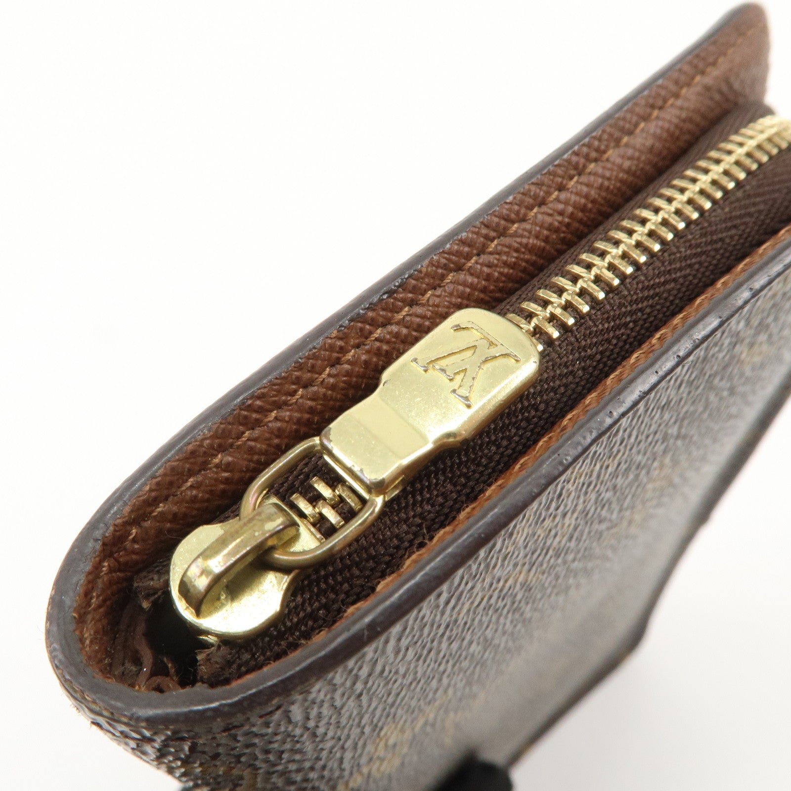 Louis Vuitton Monogram Porte Monnaie Zippy Long Wallet Brown M61727 Used