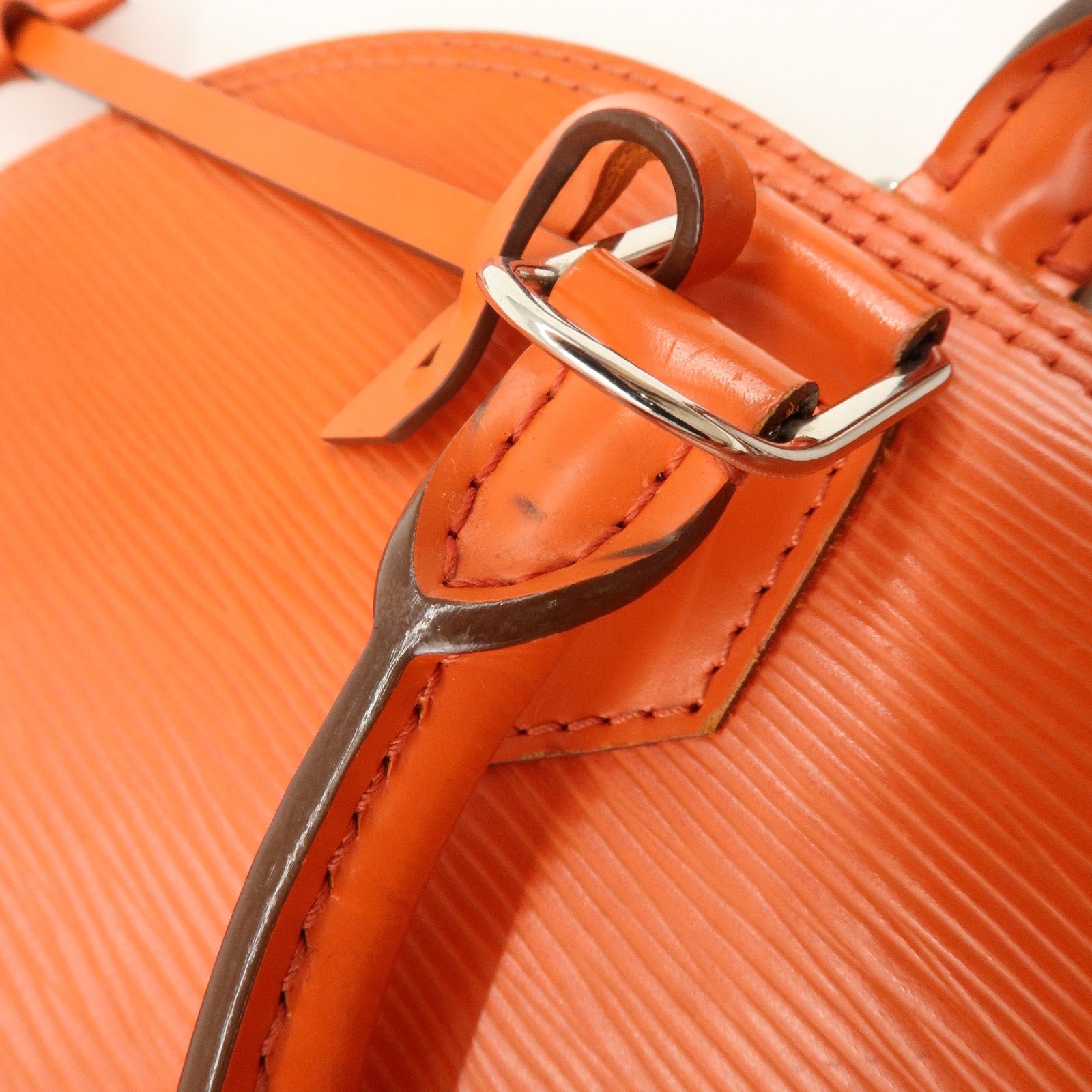 Louis Vuitton Epi Leather Alma PM Hand Bag Pimont Orange M40623