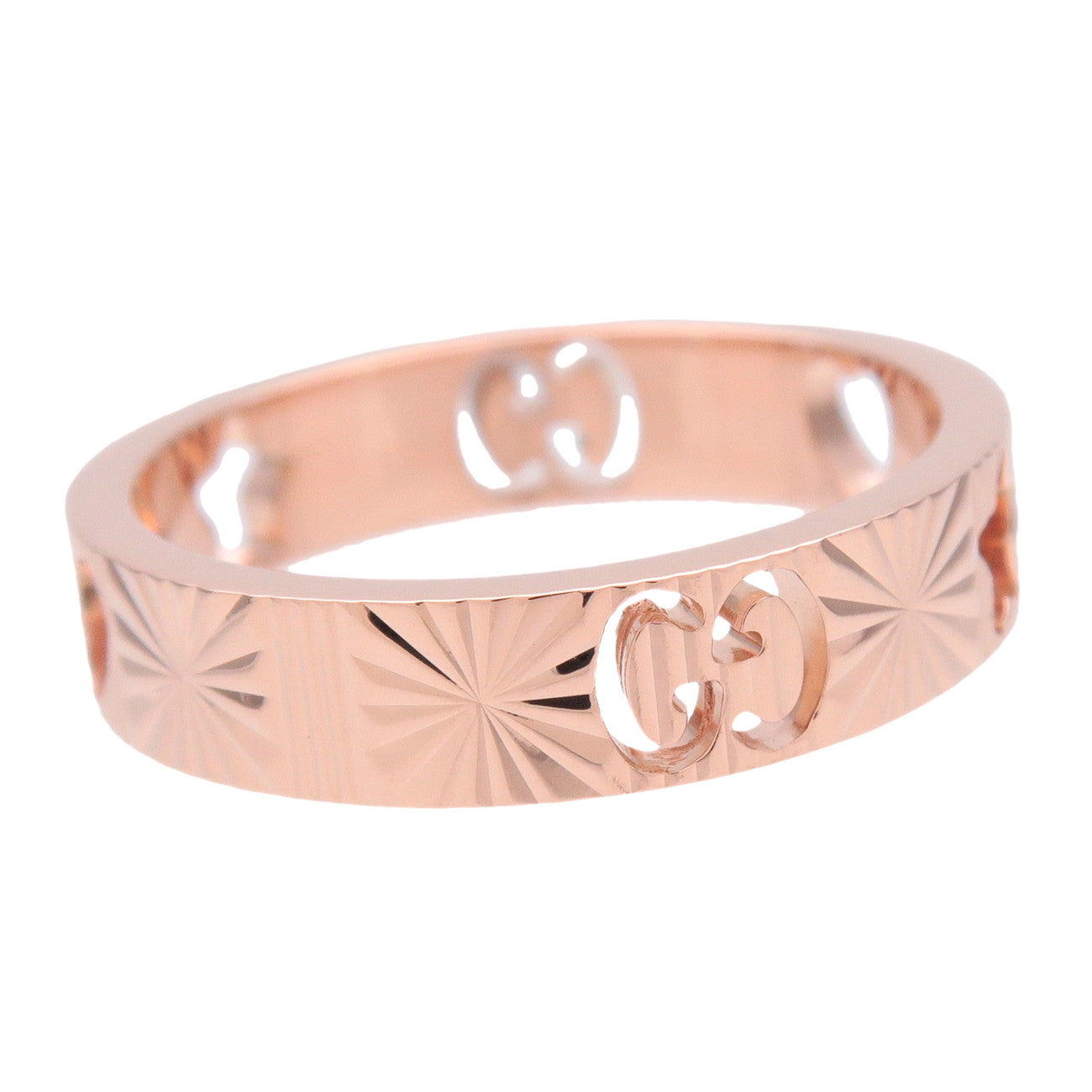 GUCCI Icon Amore Ring K18 750PG Rose Gold US4.5 EU49 HK10