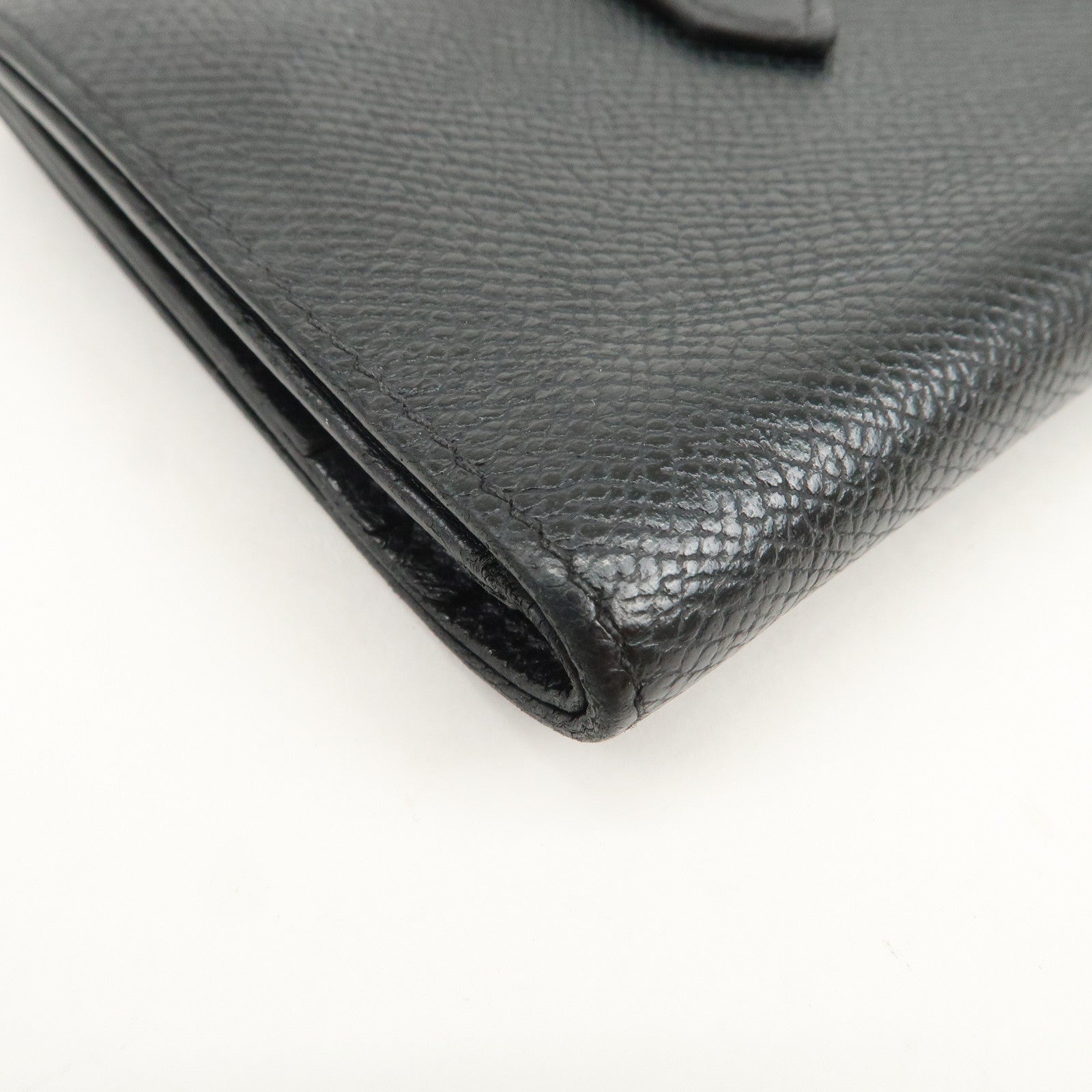 HERMES Bearn Mini Veau Epsom Bi-fold Compact Wallet Z Stamped Black