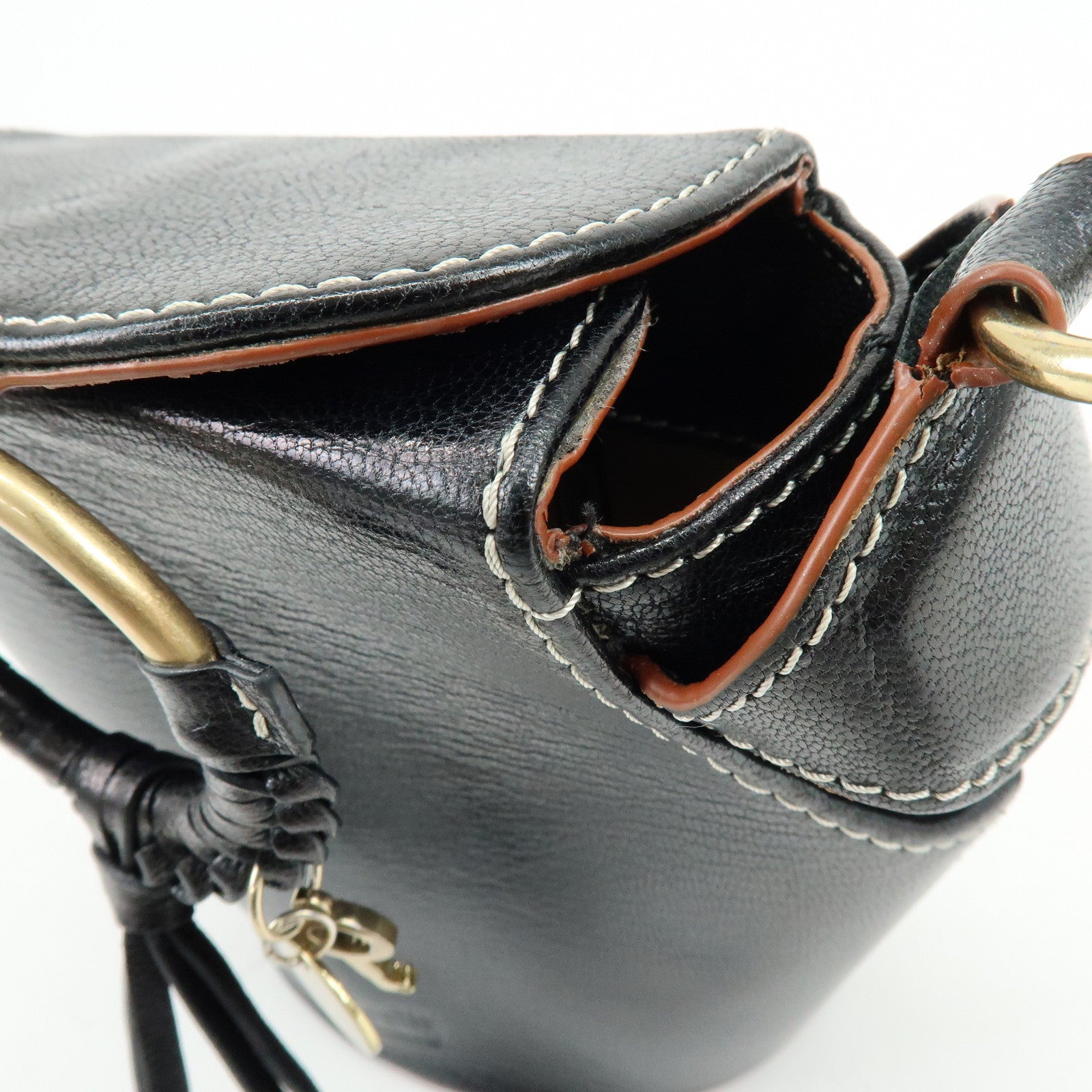 Chloe See by Chloe Leather Shoulder Crossbody Bag Black