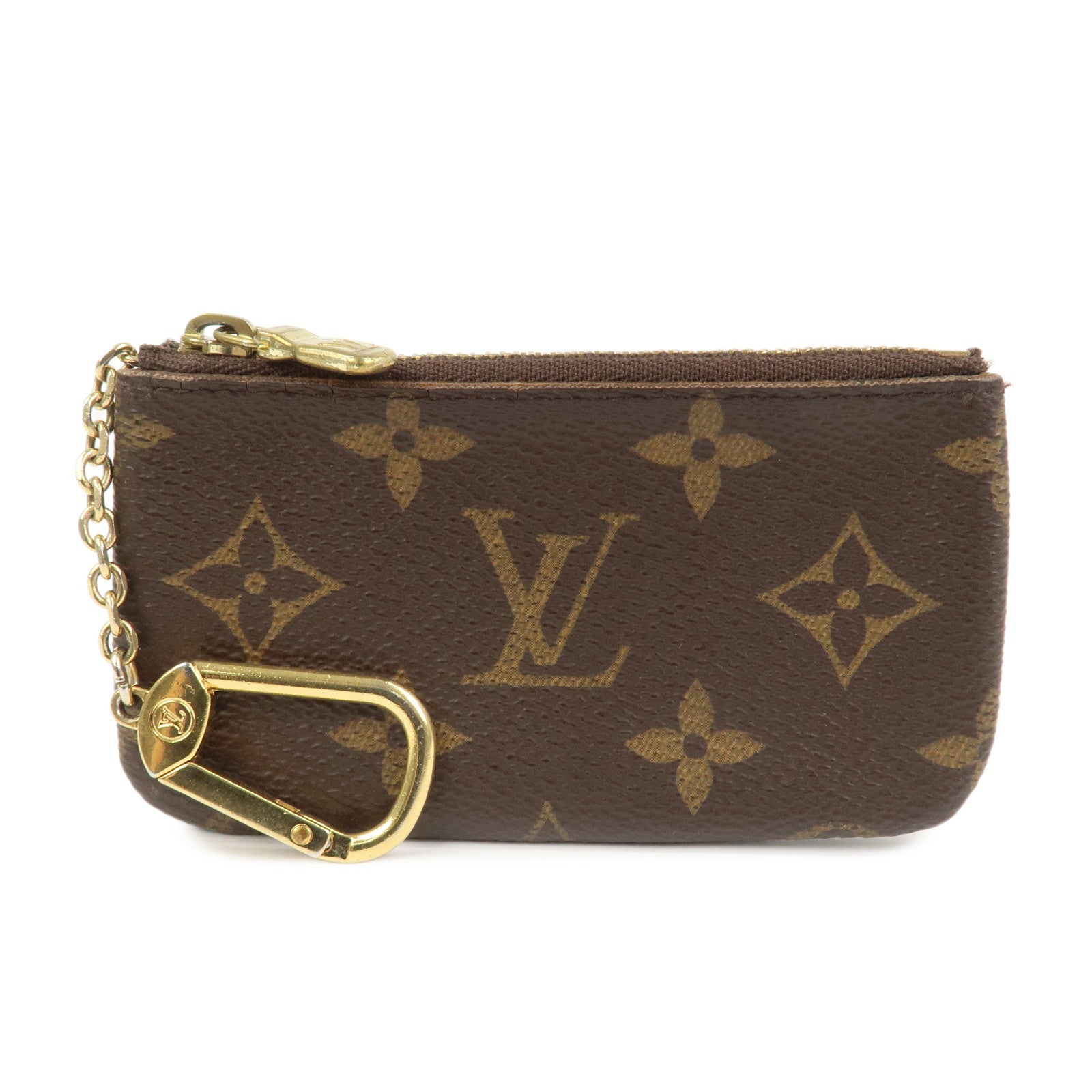 Louis Vuitton Monogram Pochette Cles Coin Case Key Case  M62650