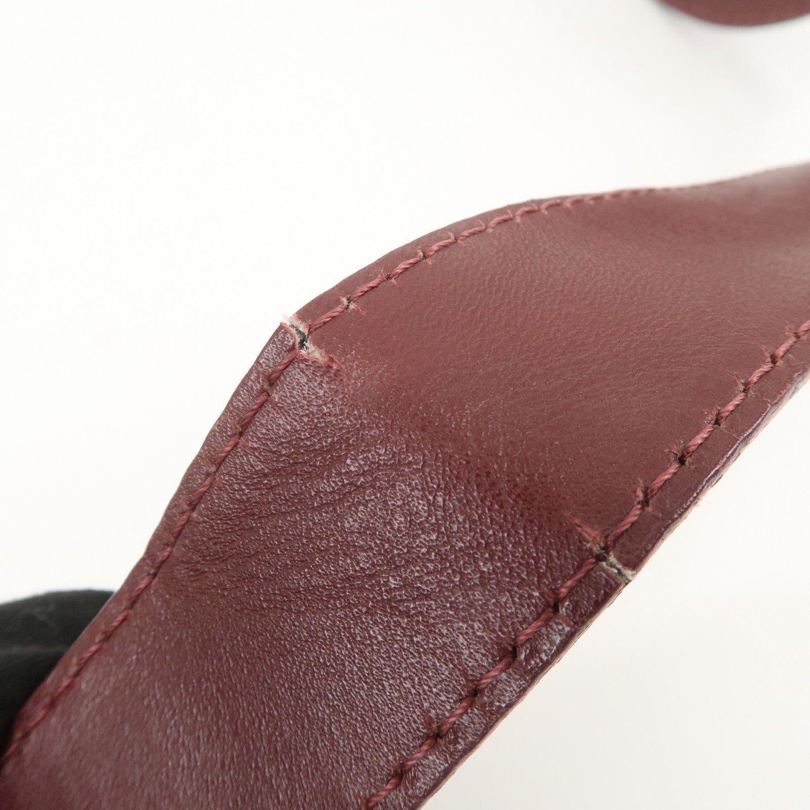 Christian Dior Trotter Jacquard Leather Shoulder Bag Burgundy