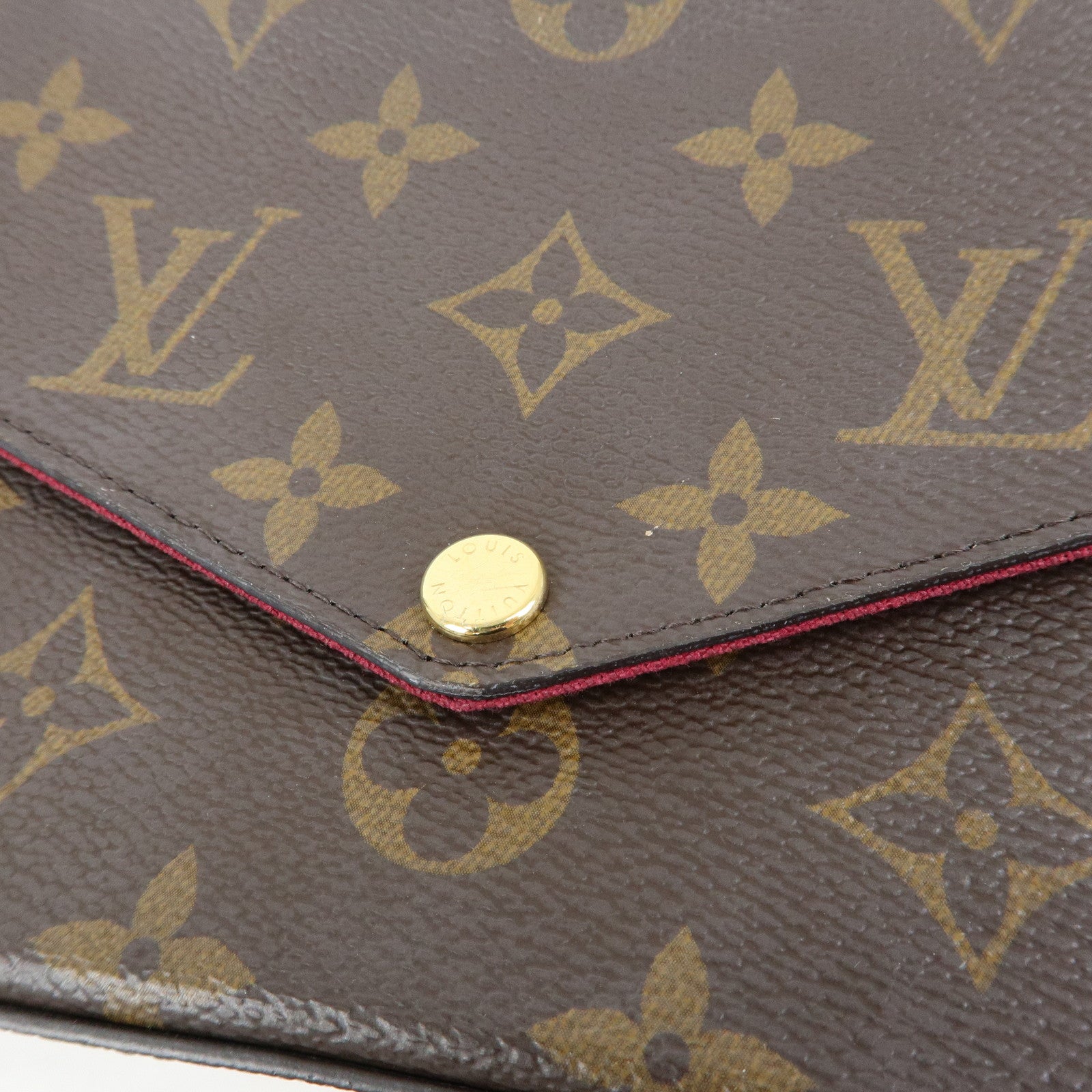 Louis Vuitton Monogram Pochette Felicie Shoulder Bag Brown M61276