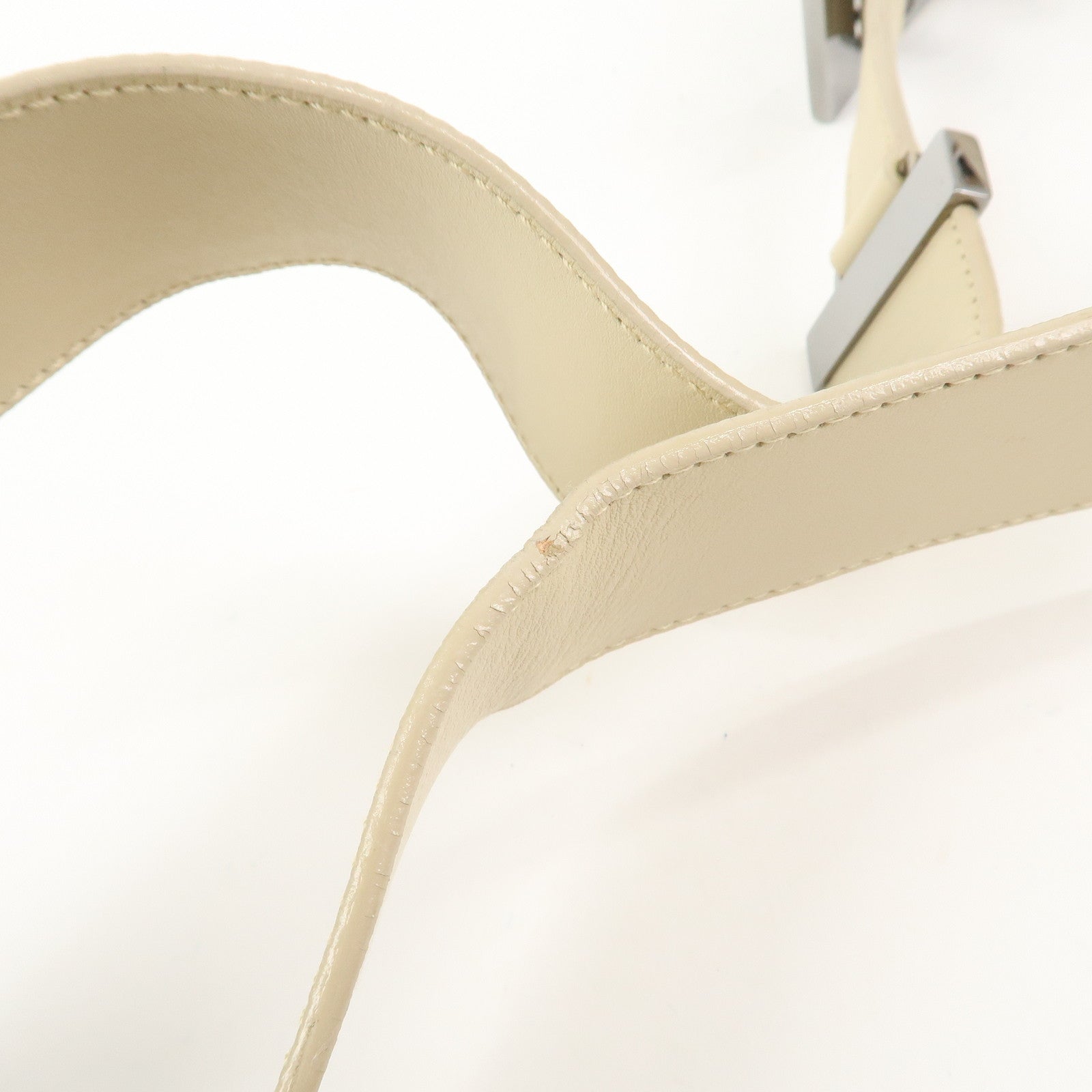 GUCCI Leather Shoulder Bag Ivory 001.3315