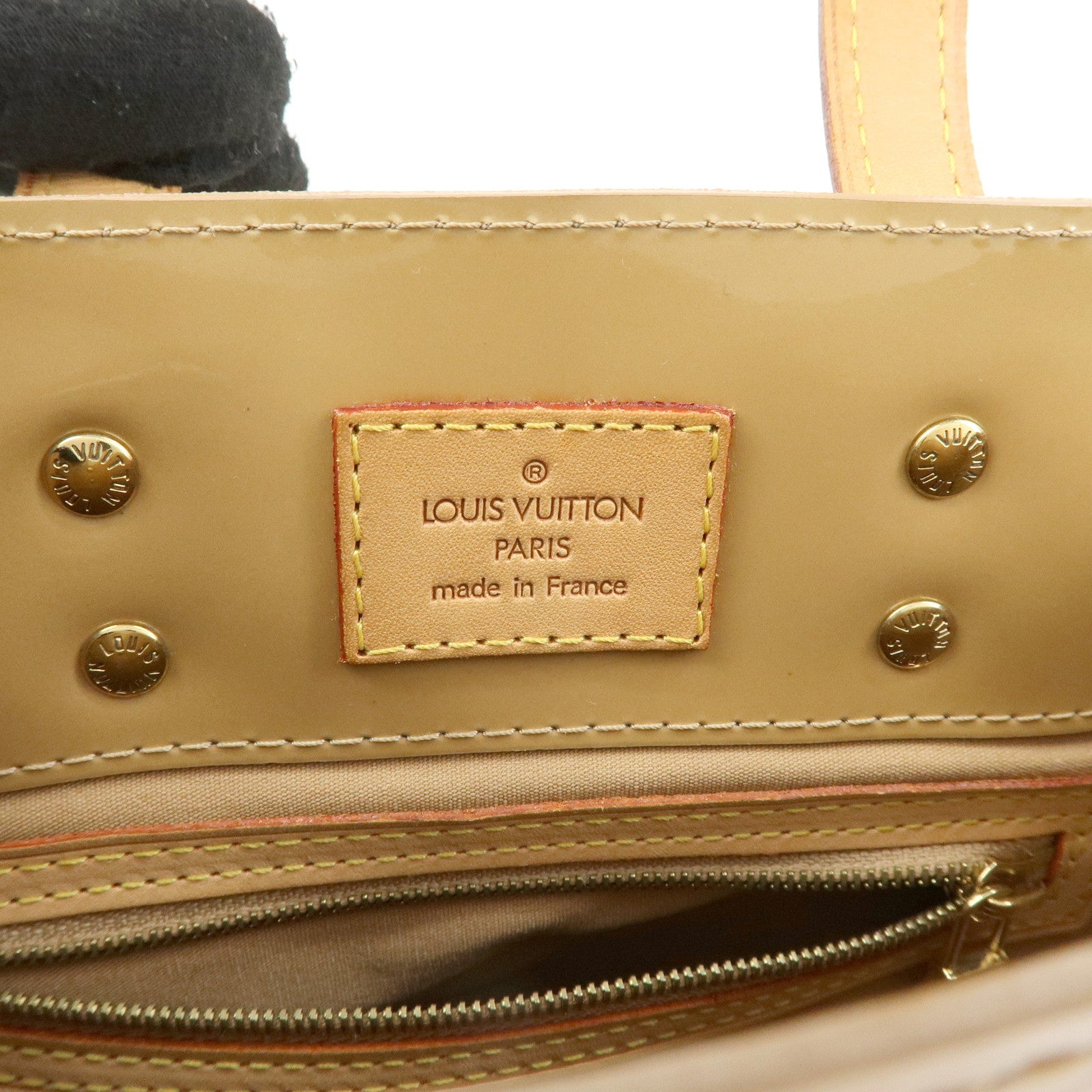 Louis Vuitton Monogram Vernis Reade PM Hand Bag Noisette M91334