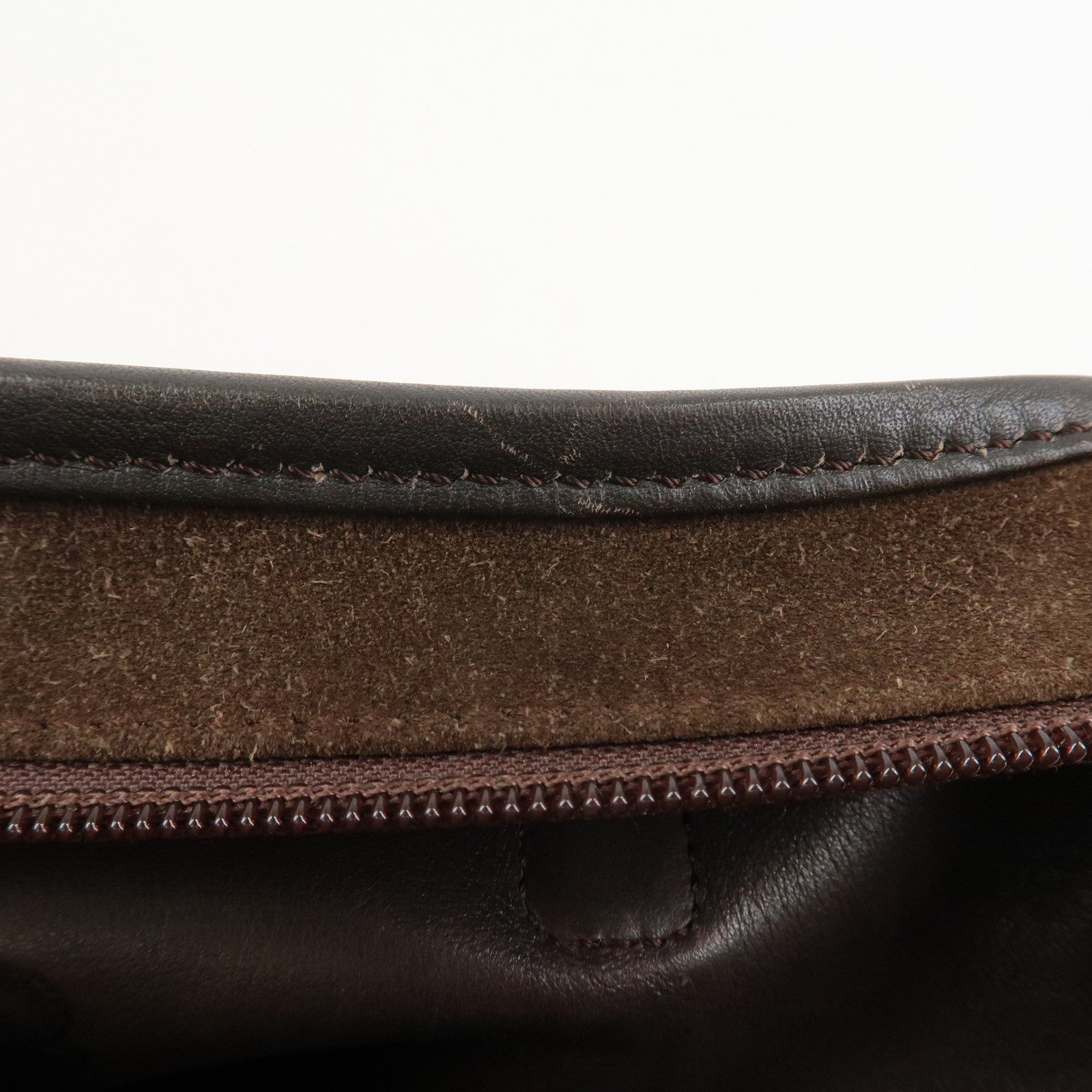 LOEWE Anagram Suede Leather Amazona 27 Hand Bag Brown