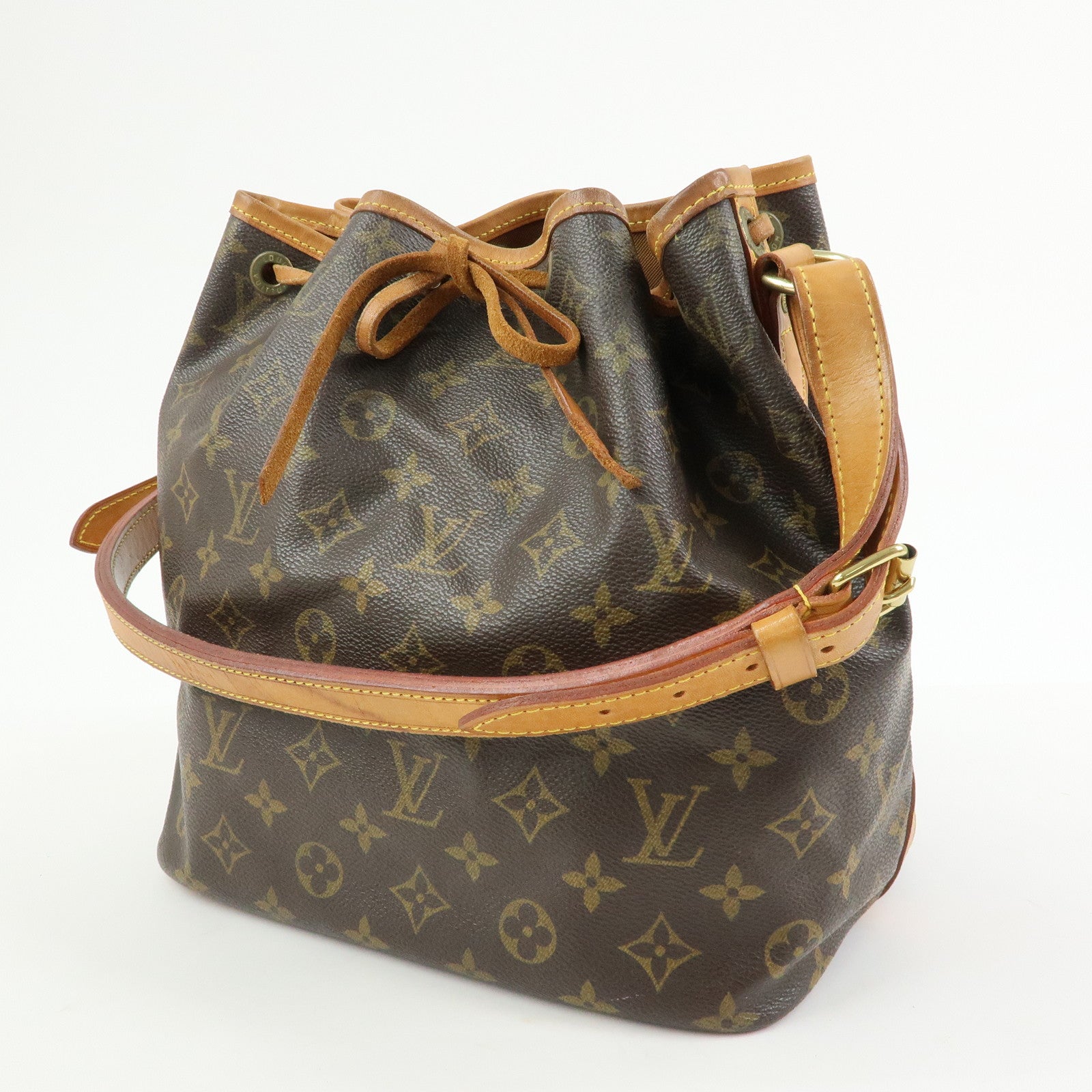 Louis Vuitton Monogram Petit Noe Shoulder Bag Brown M42226