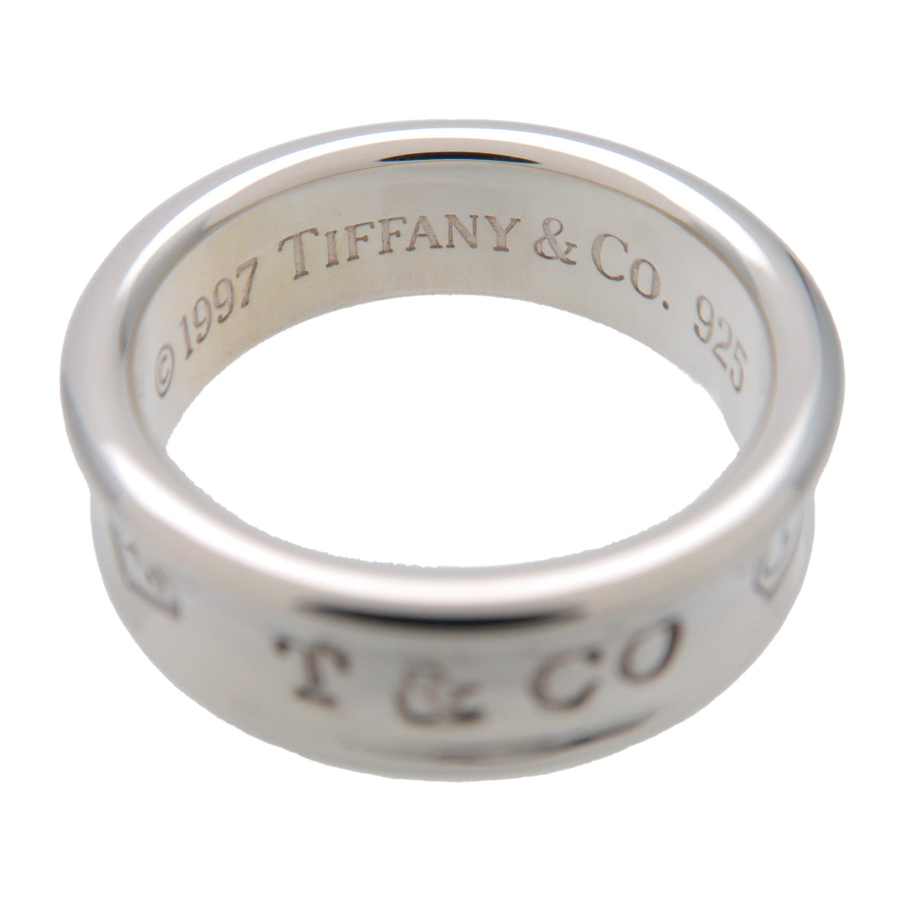 Tiffany & Co 1837 Narrow Ring Medium SV925 Silver US7.5 EU55 HK16