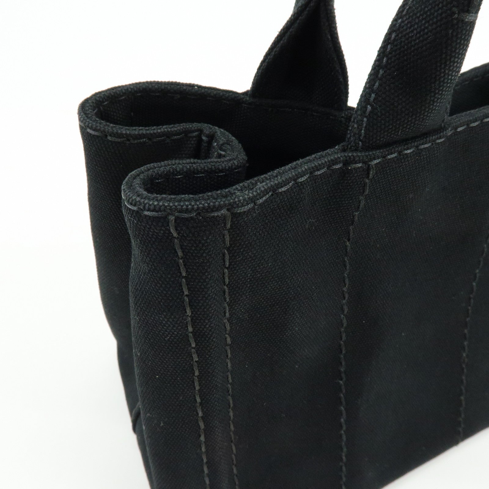 PRADA Triangle Logo Canapa Mini Canvas 2Way Bag Hand Bag 1BG439