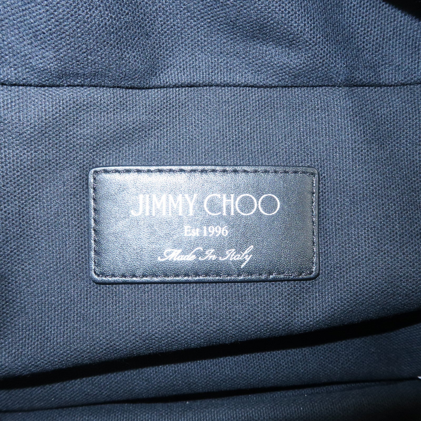 JIMMY CHOO Leather Waist Bag Crossbody Bag Black Silver Hardware Used