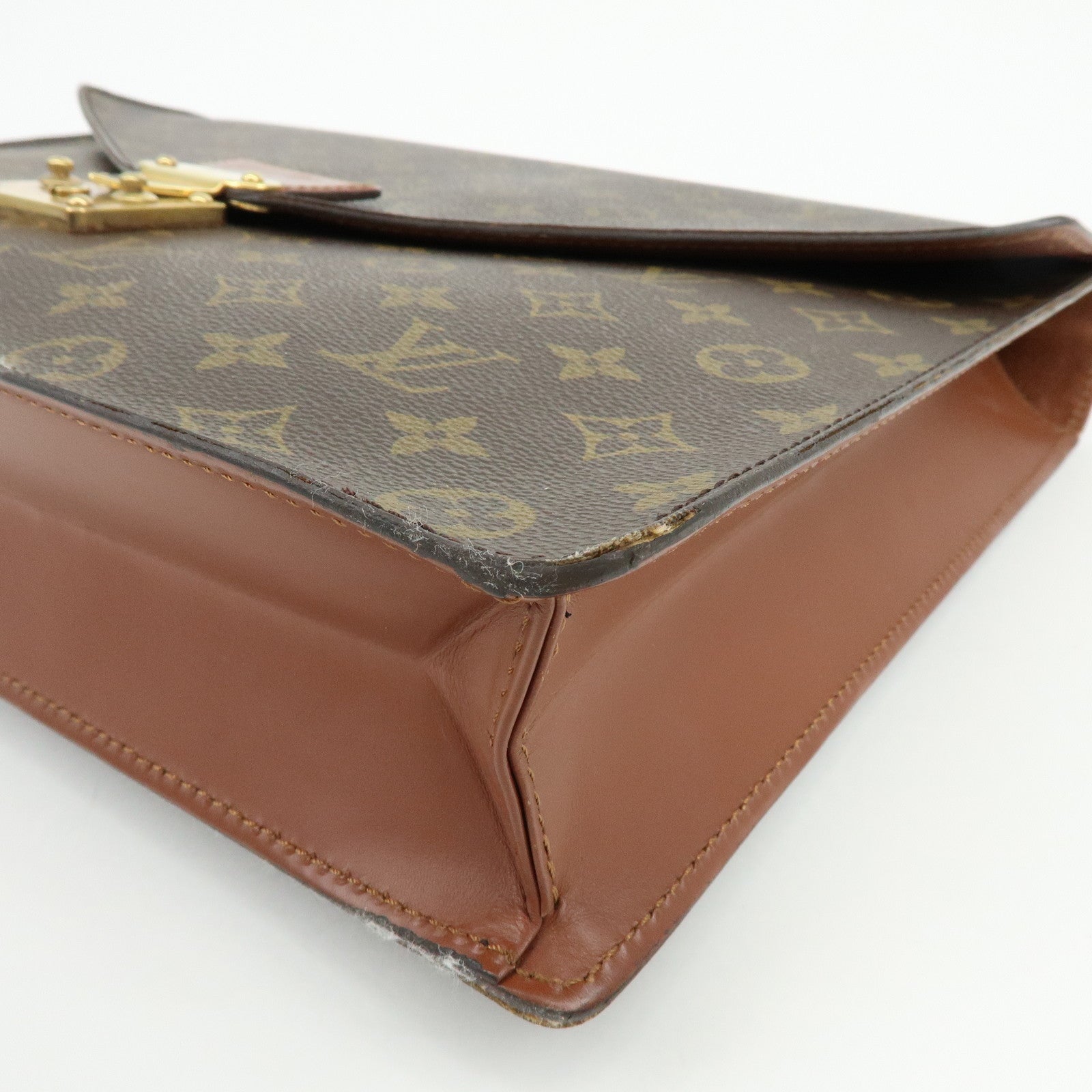 Louis Vuitton Monogram Porte Documents Bandoulière Brown M53338