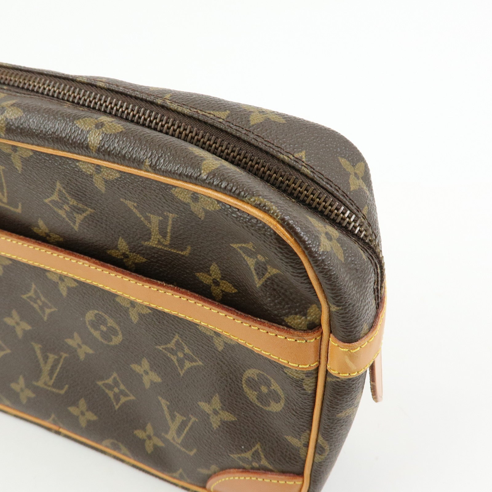 Louis Vuitton Monogram Compiegne 28 Pouch Clutch Bag Brown M51845