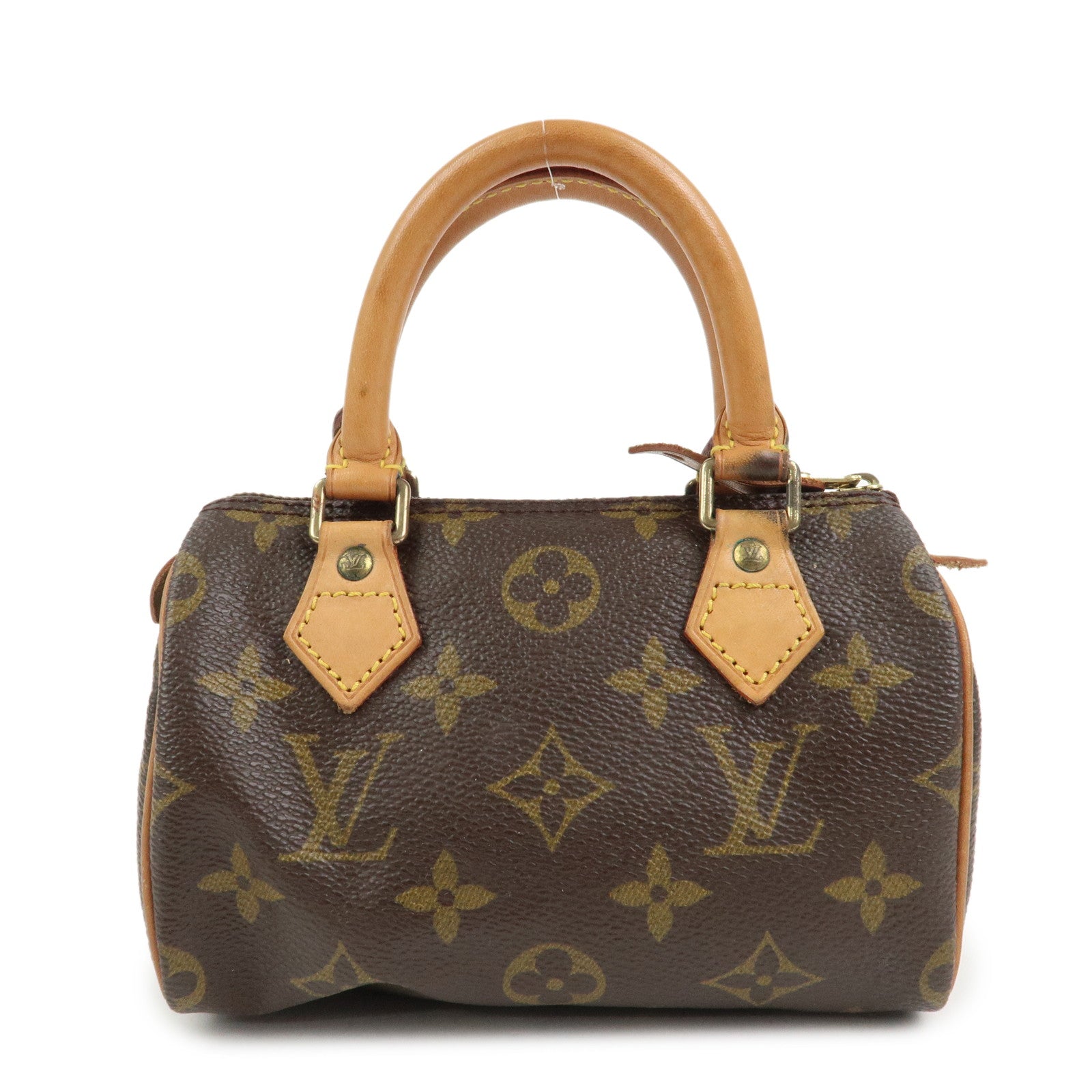 Louis Vuitton Monogram Mini Speedy Hand Bag Brown M41534