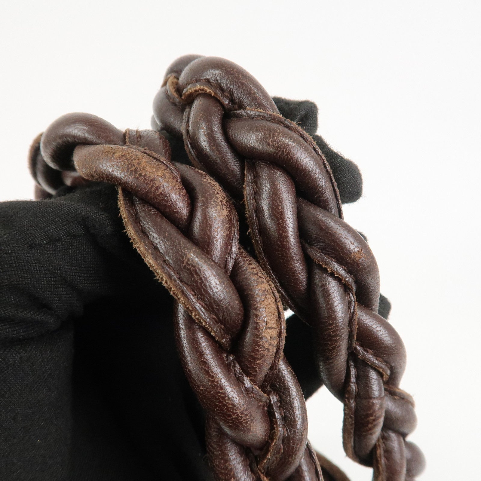 BOTTEGA VENETA Cervo Leather 2WAY Bag Shoulder Bag Hand Bag Brown