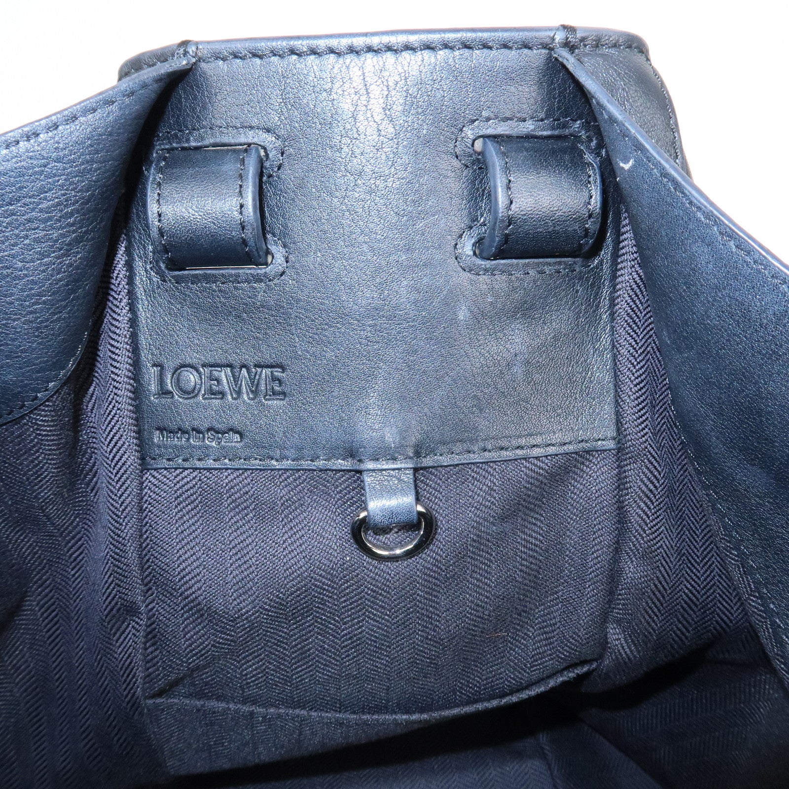 LOEWE Anagram Leather Hammock Small Shoulder Bag Black