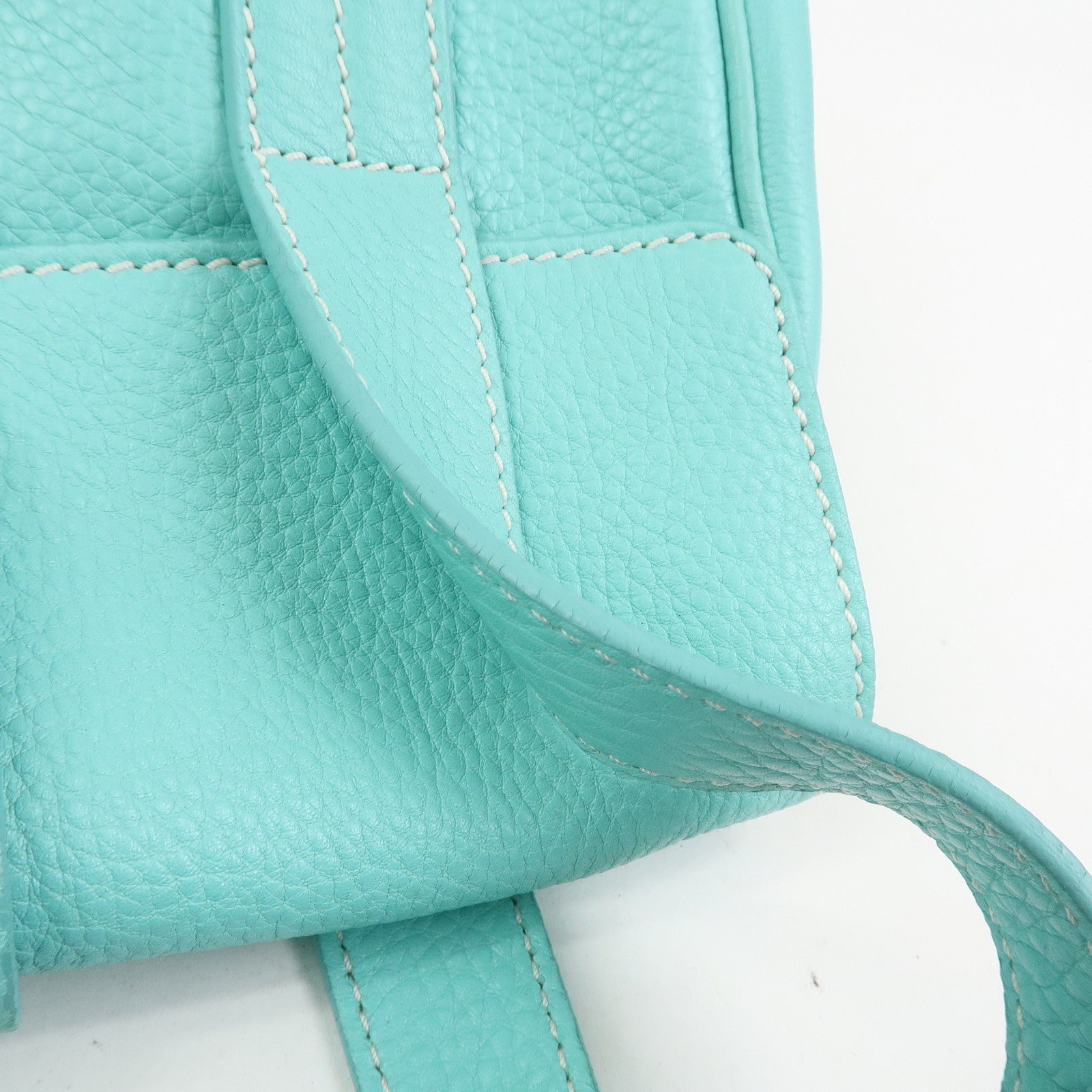 Tiffany & Co Manhattan Leather Hand Bag Tiffany Light Blue